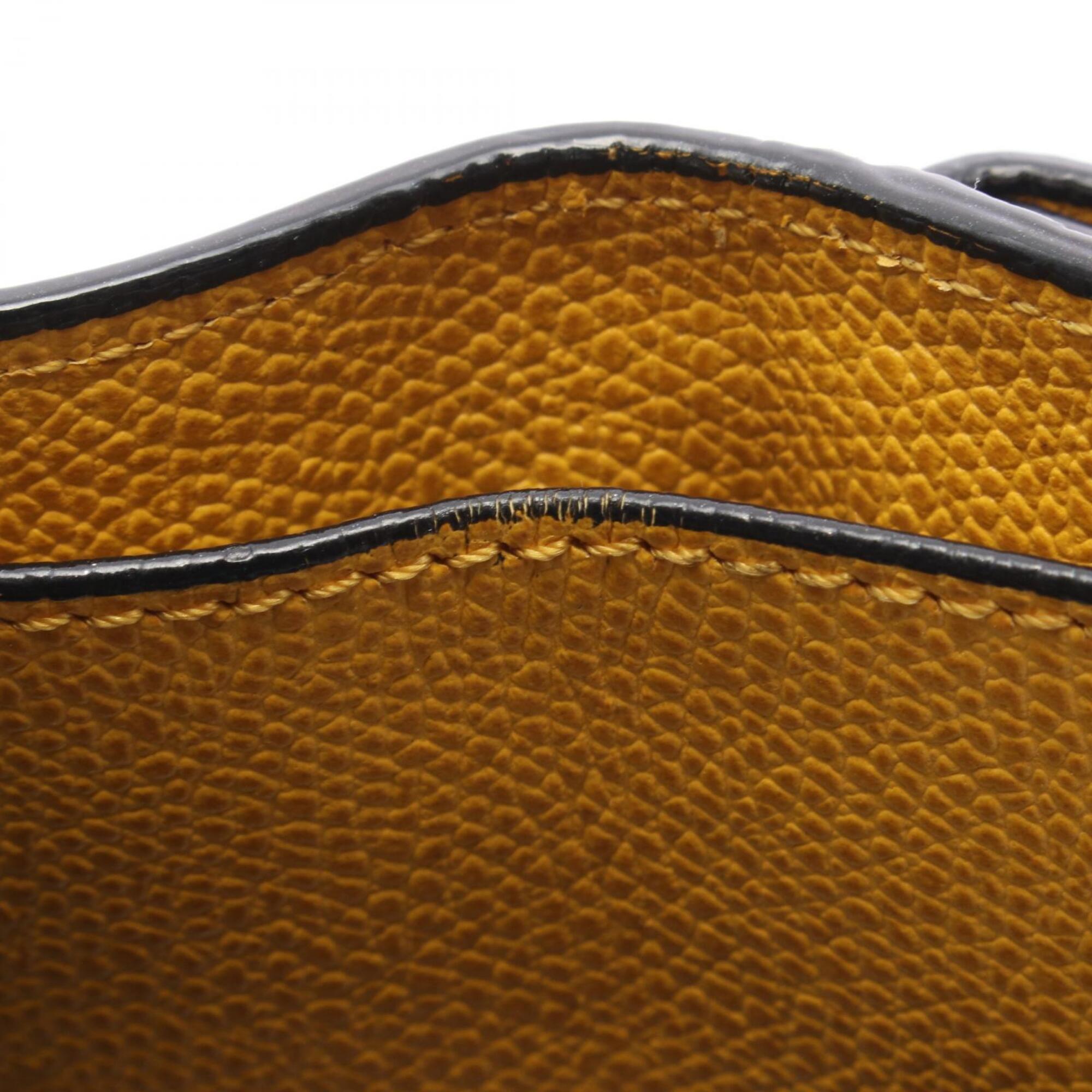 Valextra Yellow Leather Wallet (Tri-Fold) (Pre-Owned)