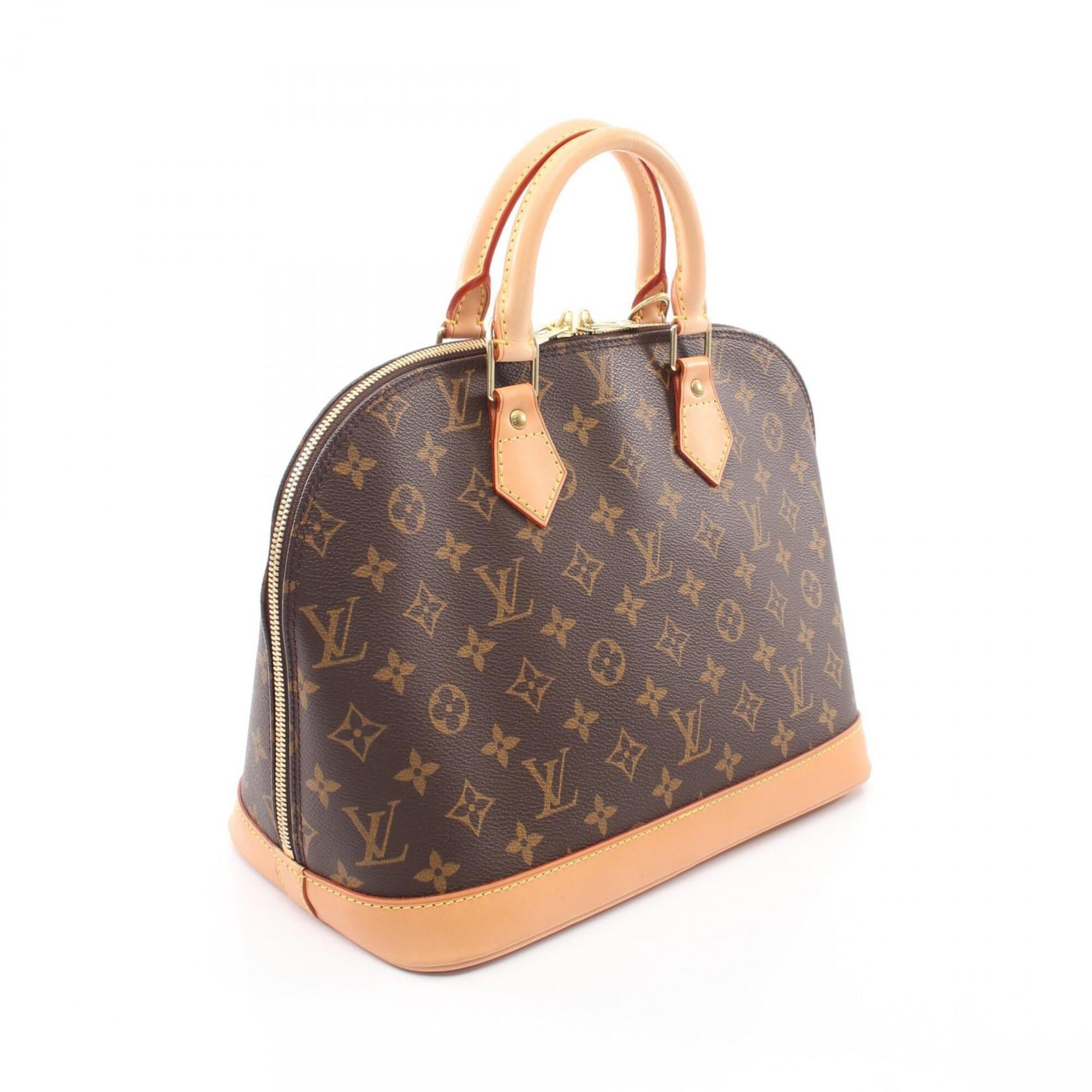 Louis Vuitton Brown Monogram Coated Canvas Leather Handbag (Pre-Owned)