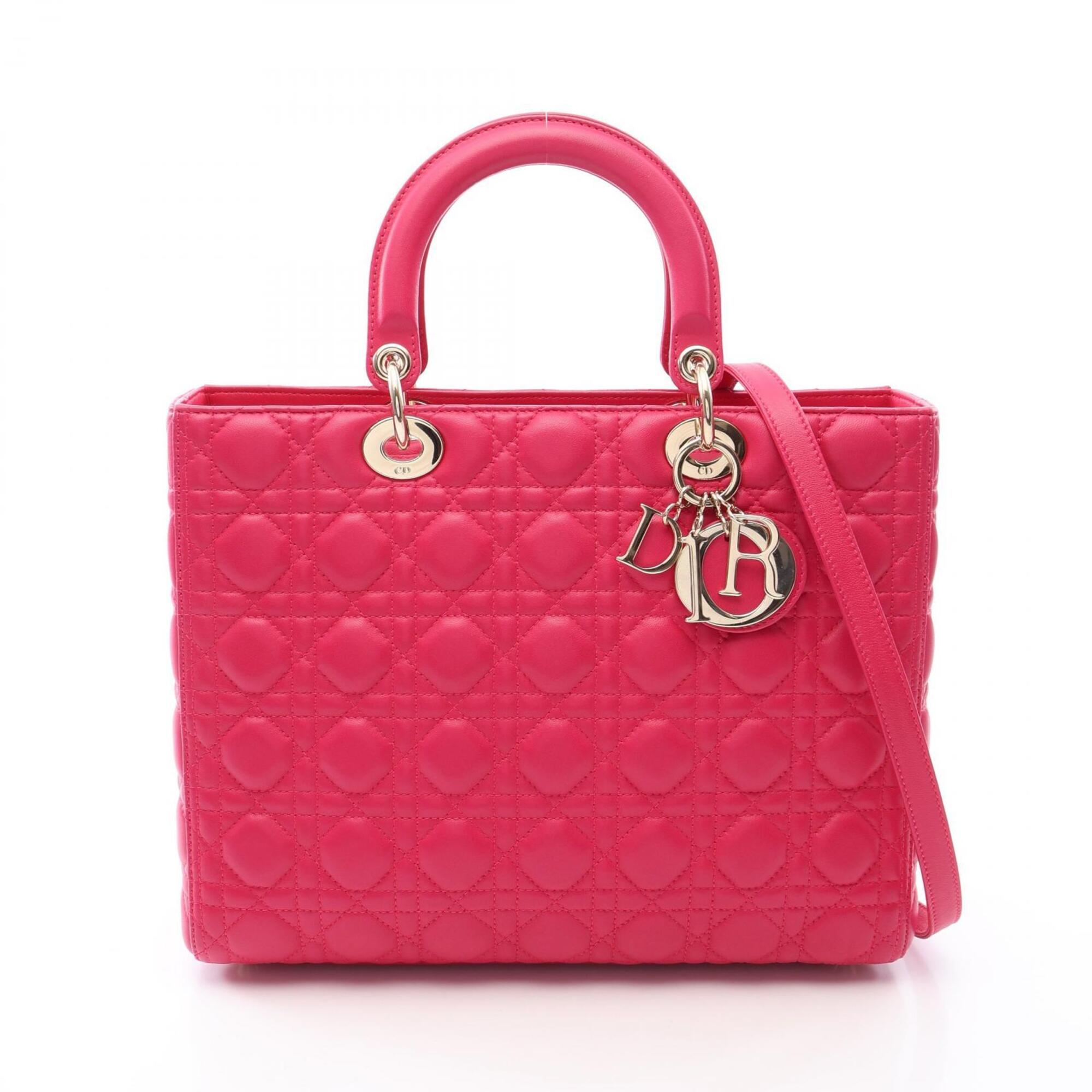 Christian Dior Pink Leather Handbag (Pre-Owned)