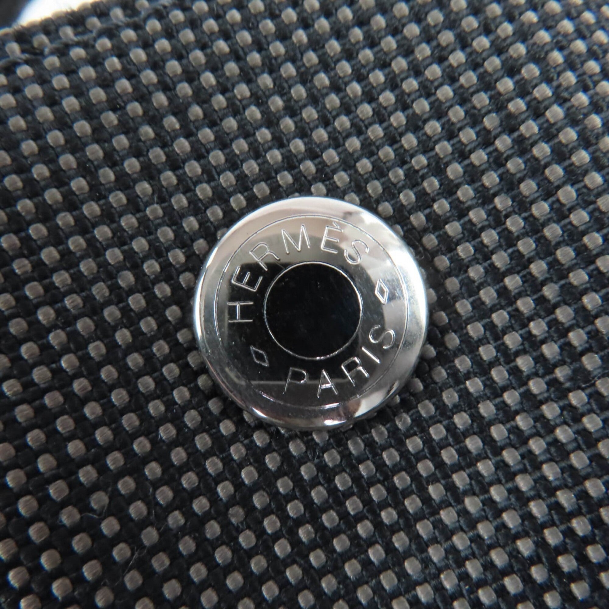 Hermes Gray Polyamide Polyester Handbag Tote Bag (Pre-Owned)