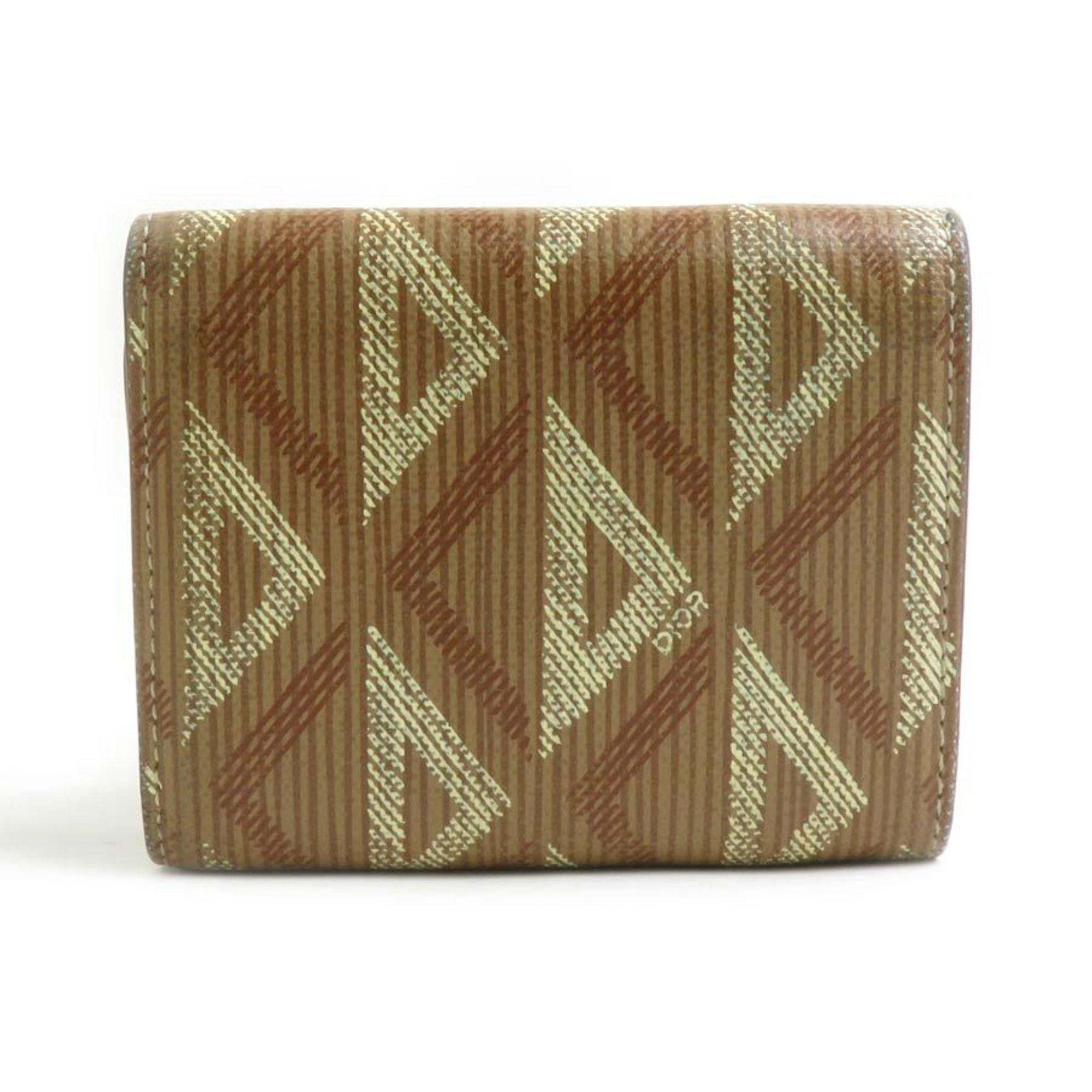 Christian Dior Brown Leather Wallet (Tri-Fold) (Pre-Owned)
