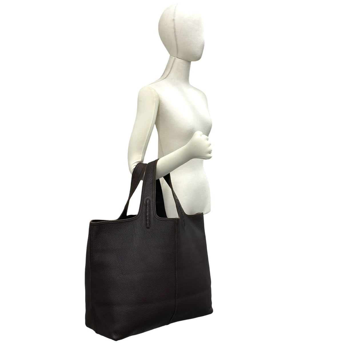 Bottega Veneta Brown Leather Handbag Tote Bag (Pre-Owned)