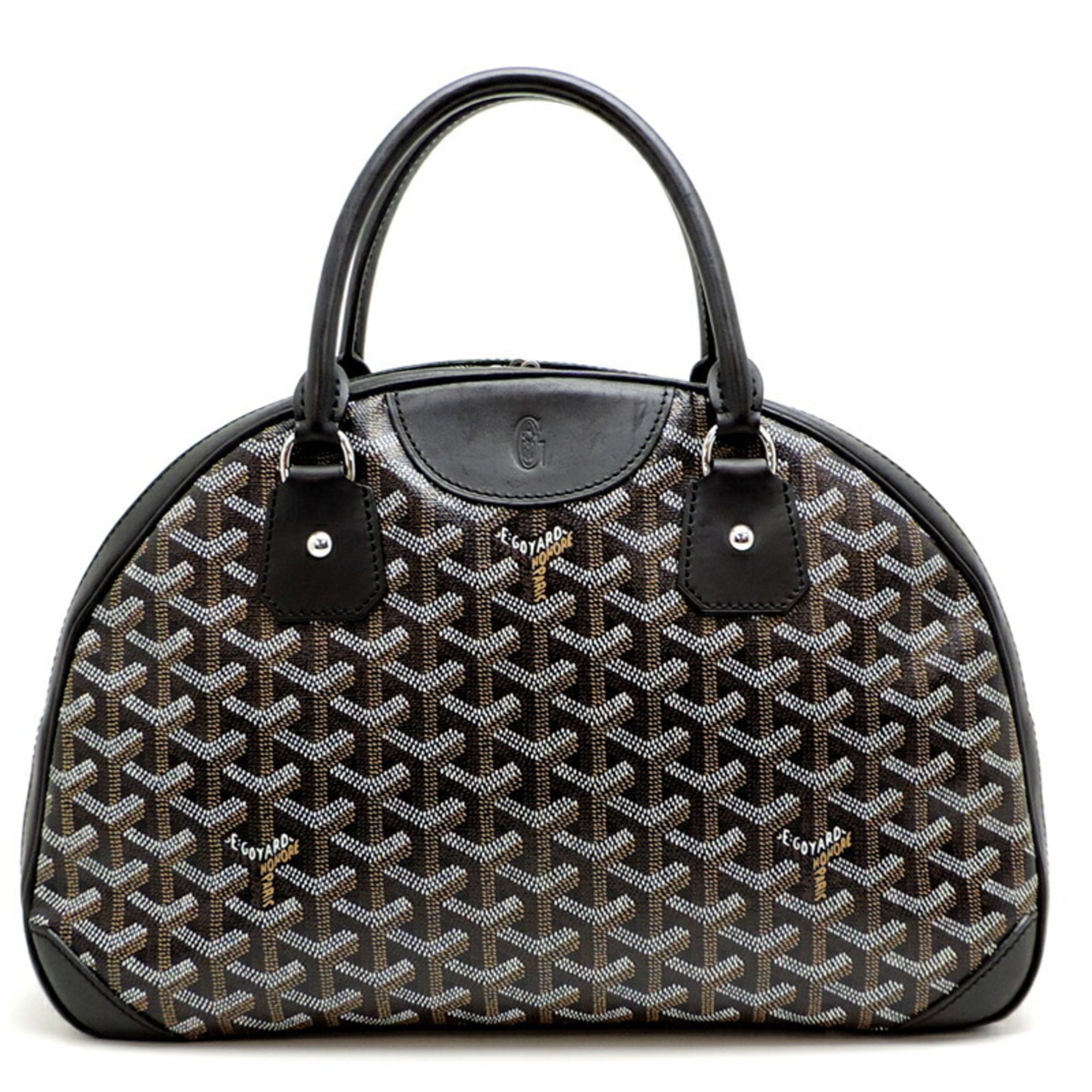 Goyard Black Coated Canvas Boston Bag (Pre-Owned)