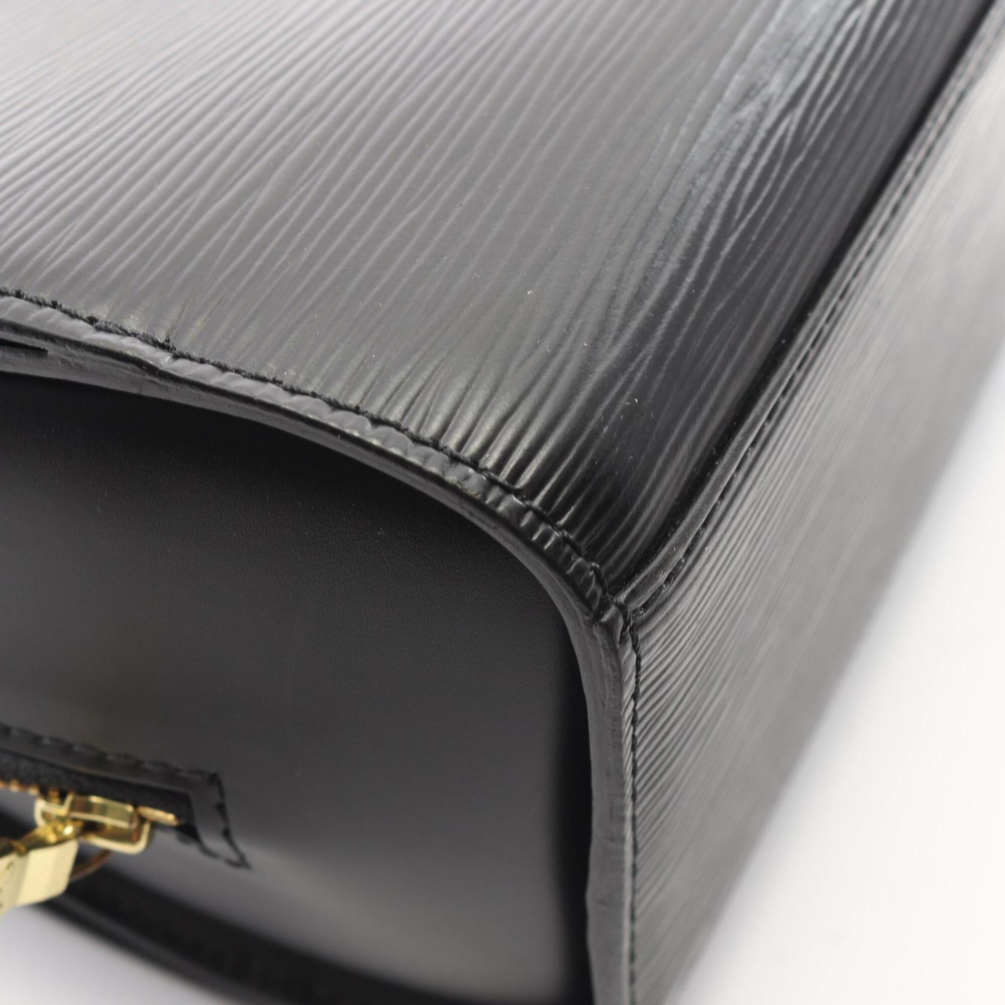 Louis Vuitton Black Leather Handbag (Pre-Owned)