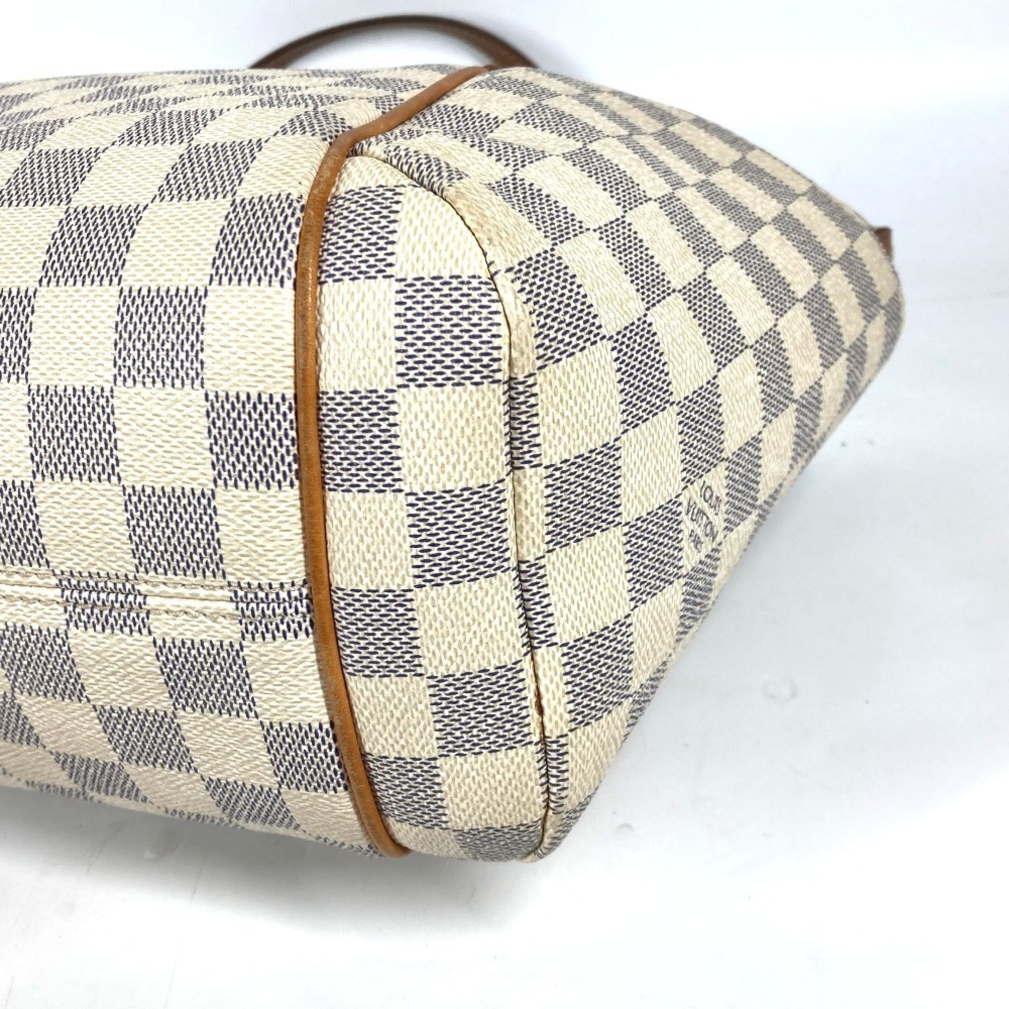 Louis Vuitton White Damier Azur Shoulder Bag Tote Bag (Pre-Owned)