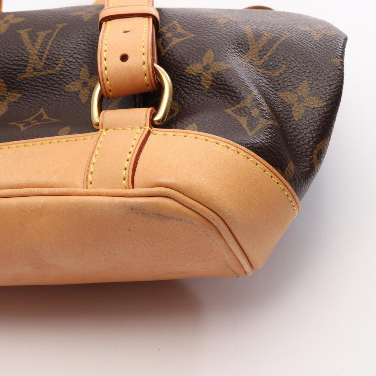 Louis Vuitton Brown Monogram Coated Canvas Leather Backpack (Pre-Owned)