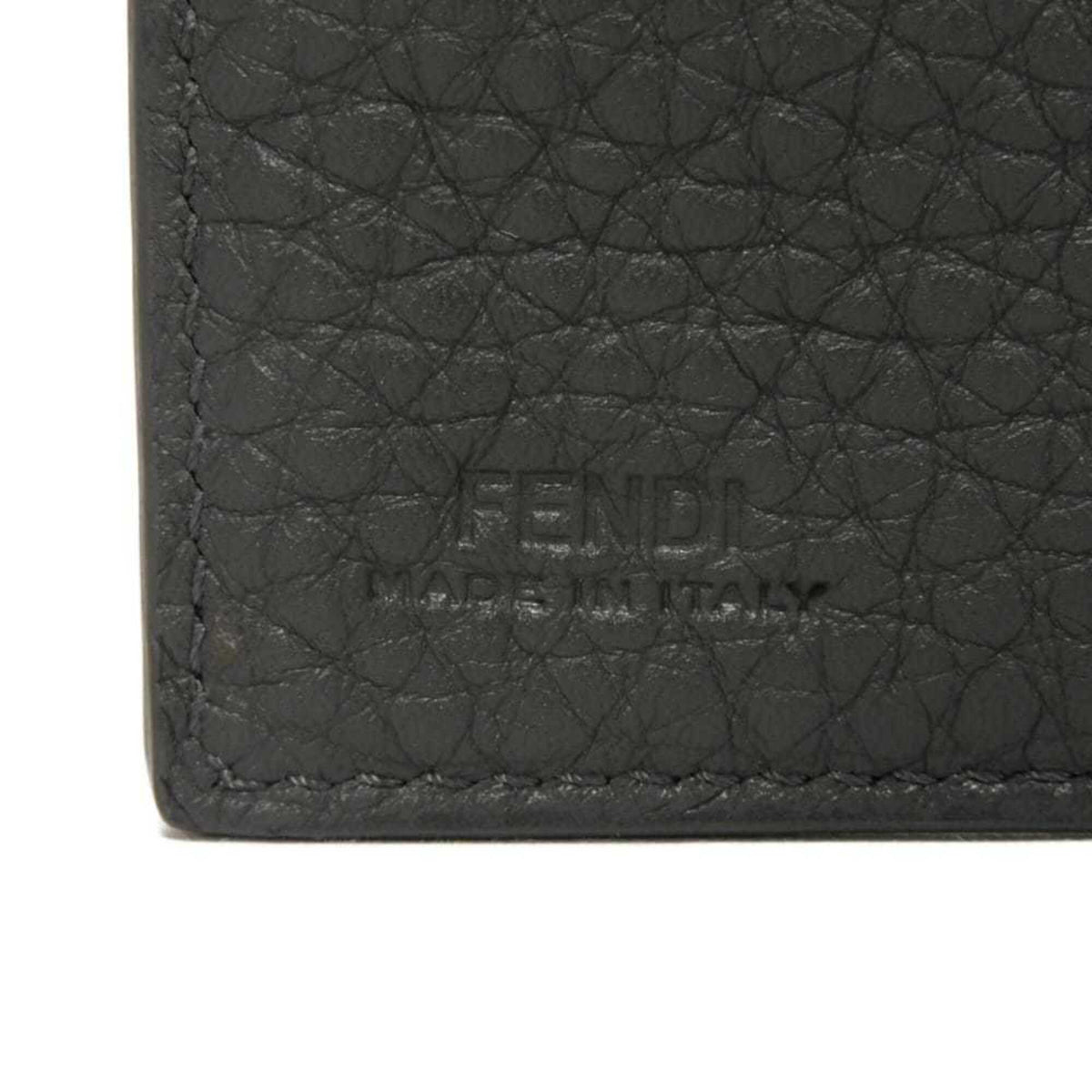 Fendi Gray Leather Long Wallet (Bi-Fold) (Pre-Owned)