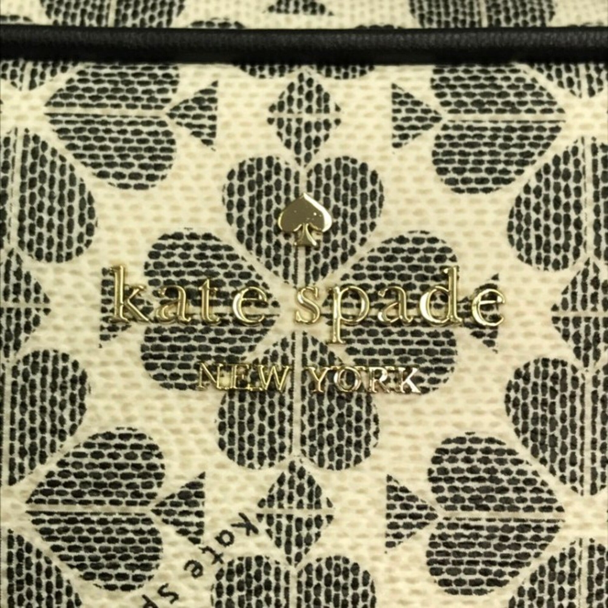 Kate Spade Black White Pvc Leather Shoulder Bag (Pre-Owned)