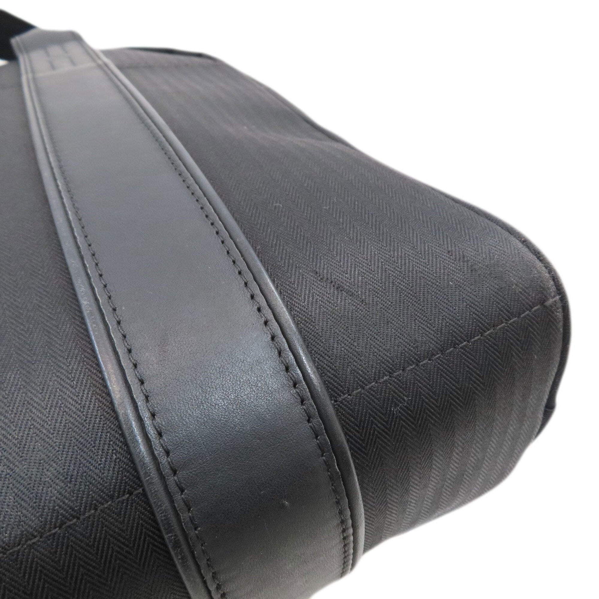 Hermes Acapulco Black Toile Chevron Backpack (Pre-Owned)
