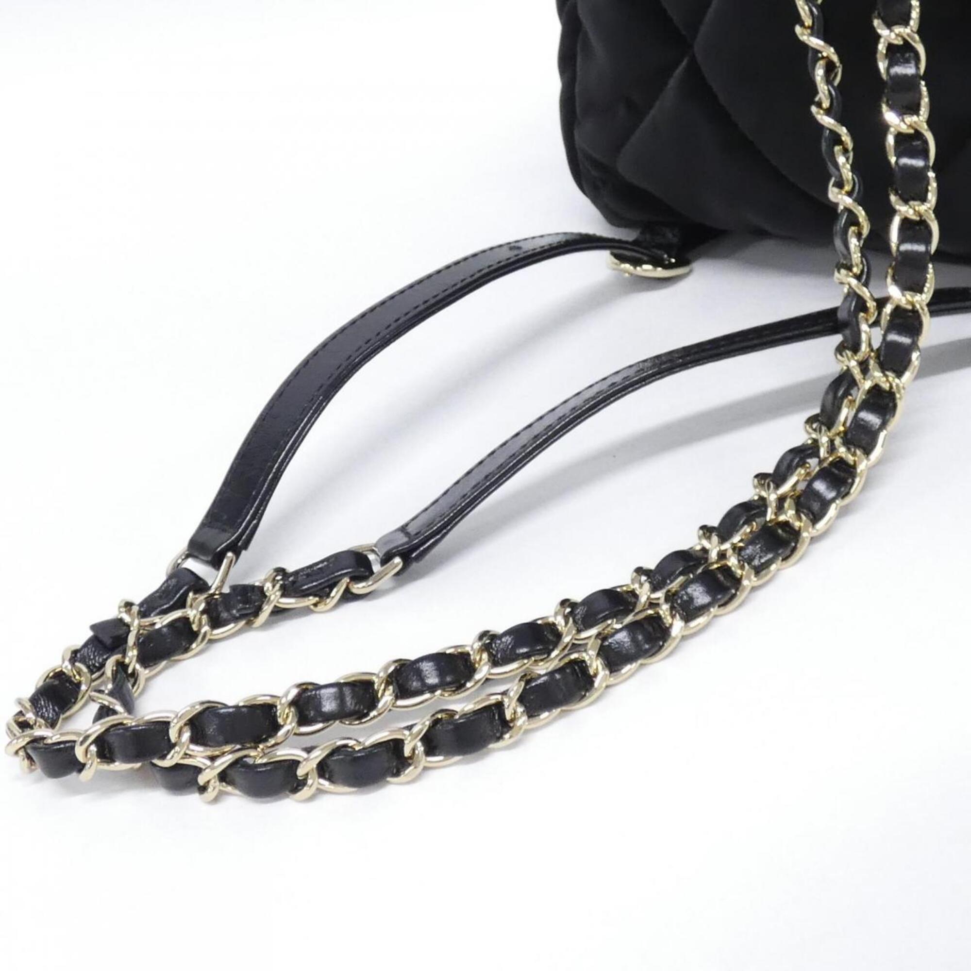 Chanel Black Velvet Nylon Backpack (Pre-Owned)