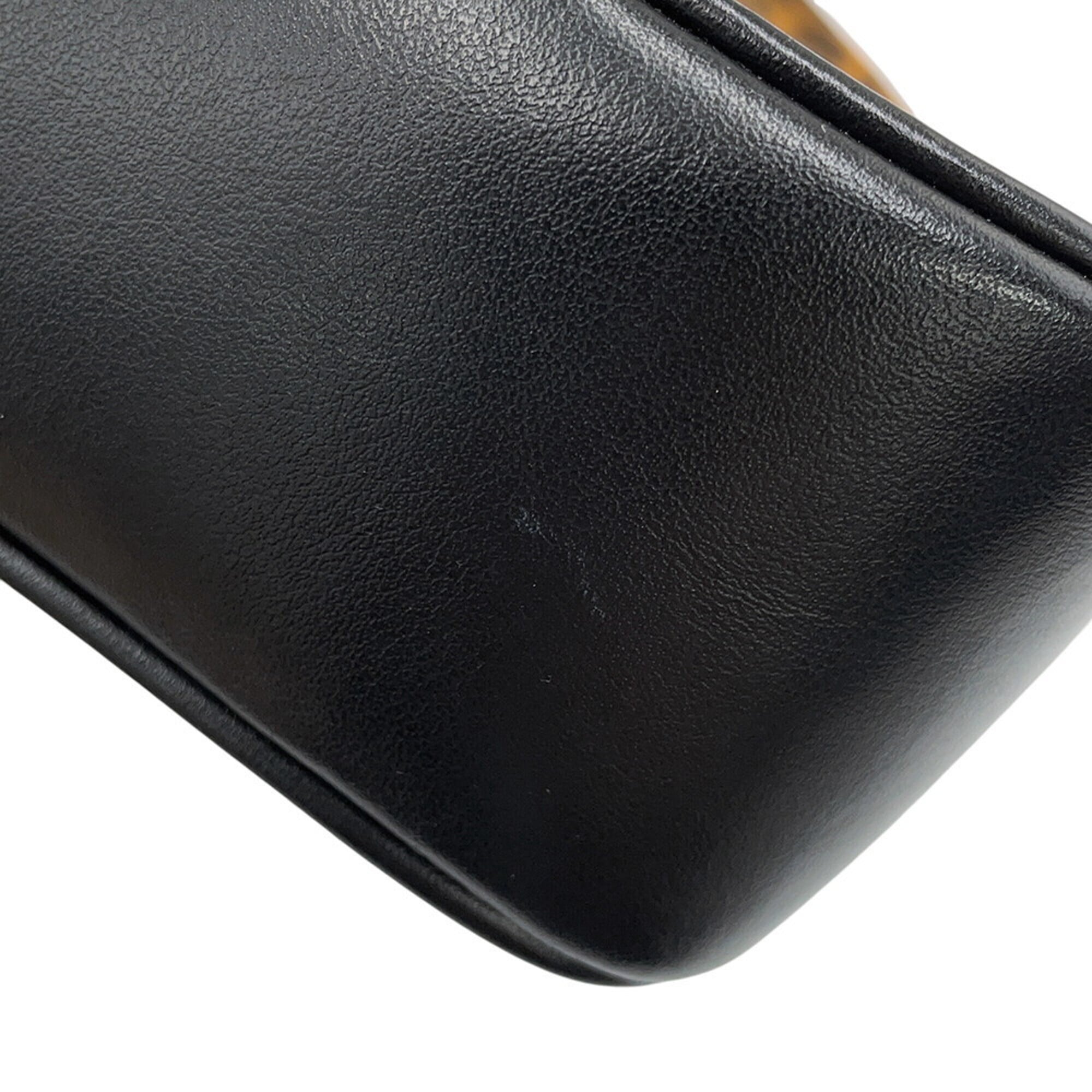 Yves Saint Laurent Black Brown Suede Leather Handbag Shoulder Bag (Pre-Owned)