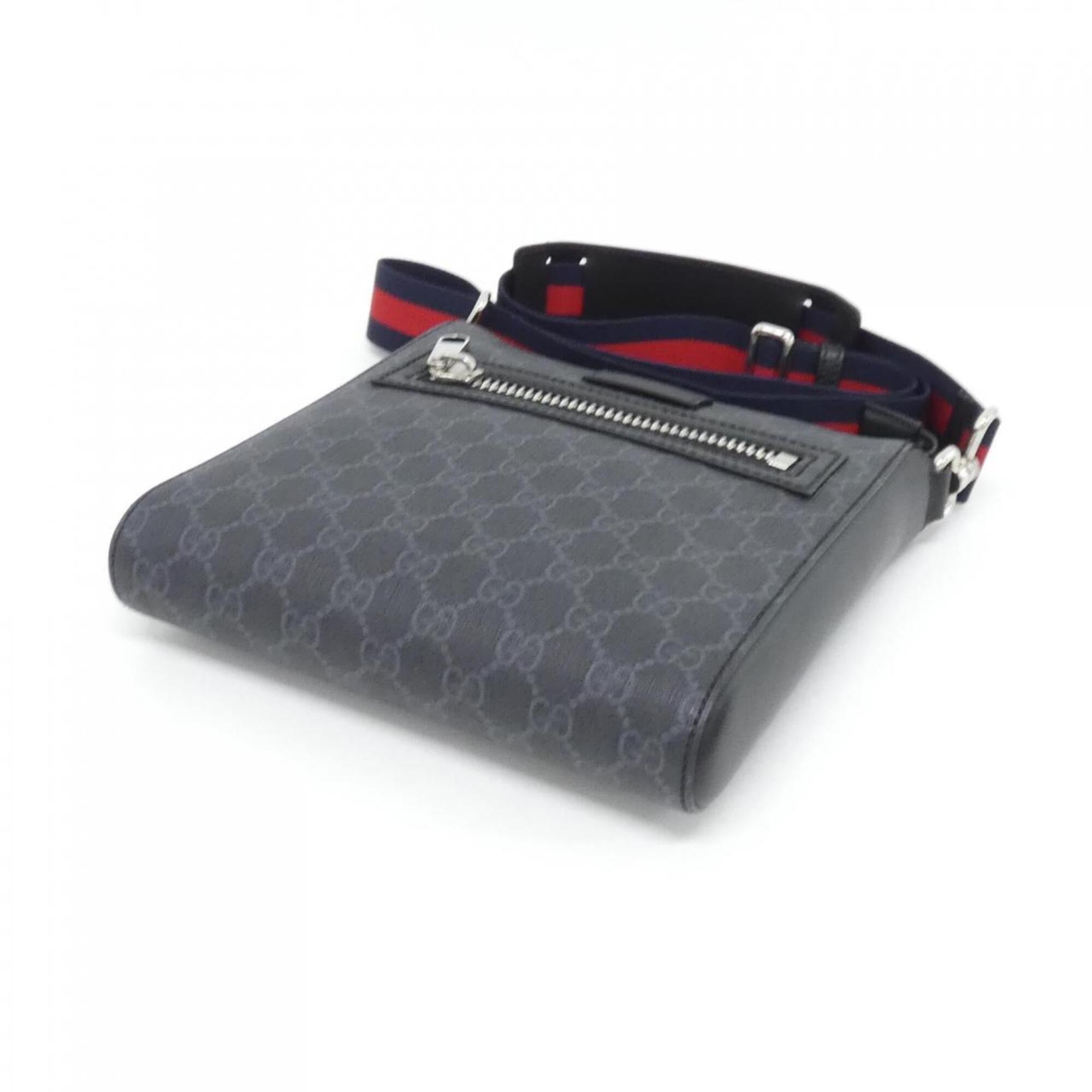 Gucci Black Gray Gg Supreme Shoulder Bag (Pre-Owned)