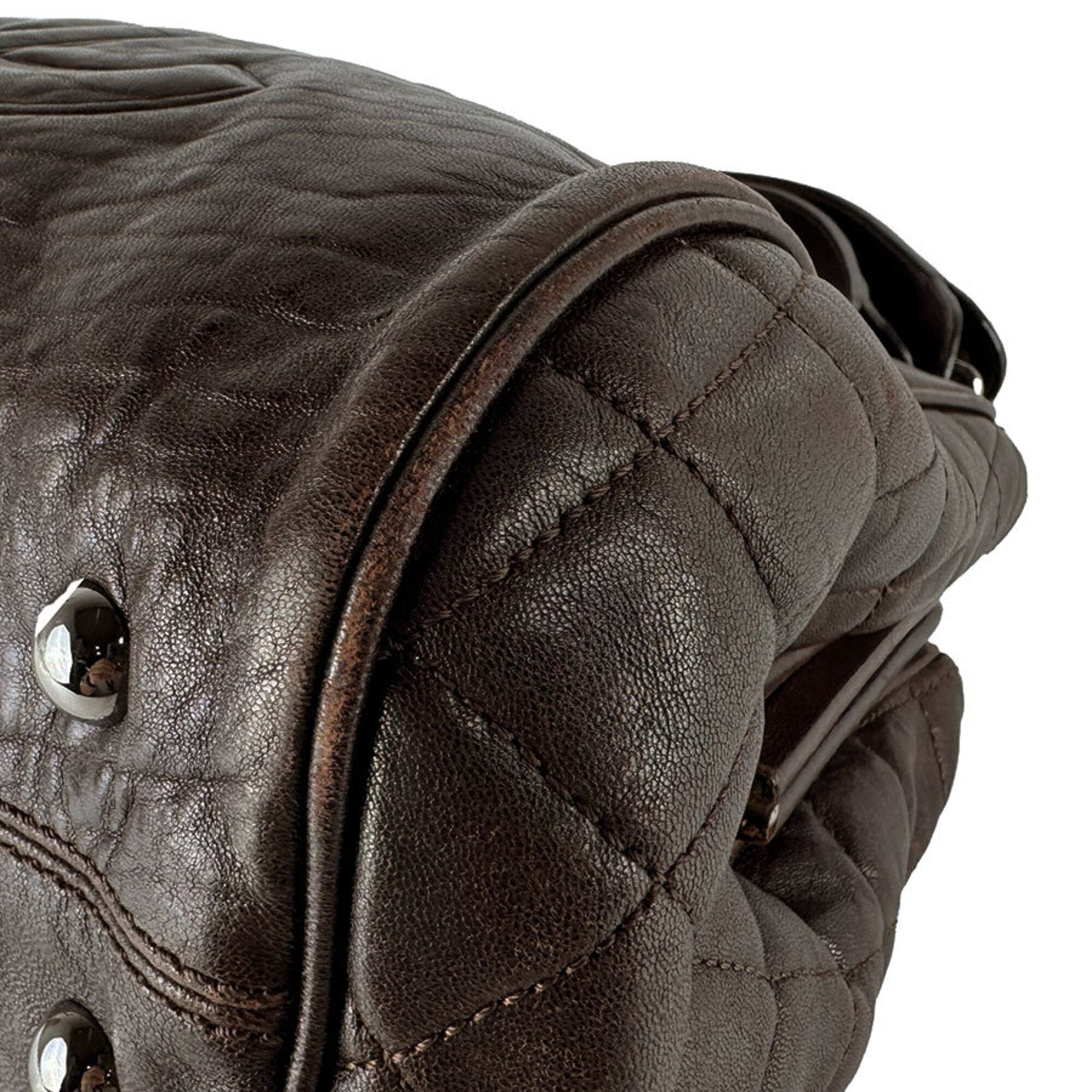 Chanel Brown Leather Handbag (Pre-Owned)