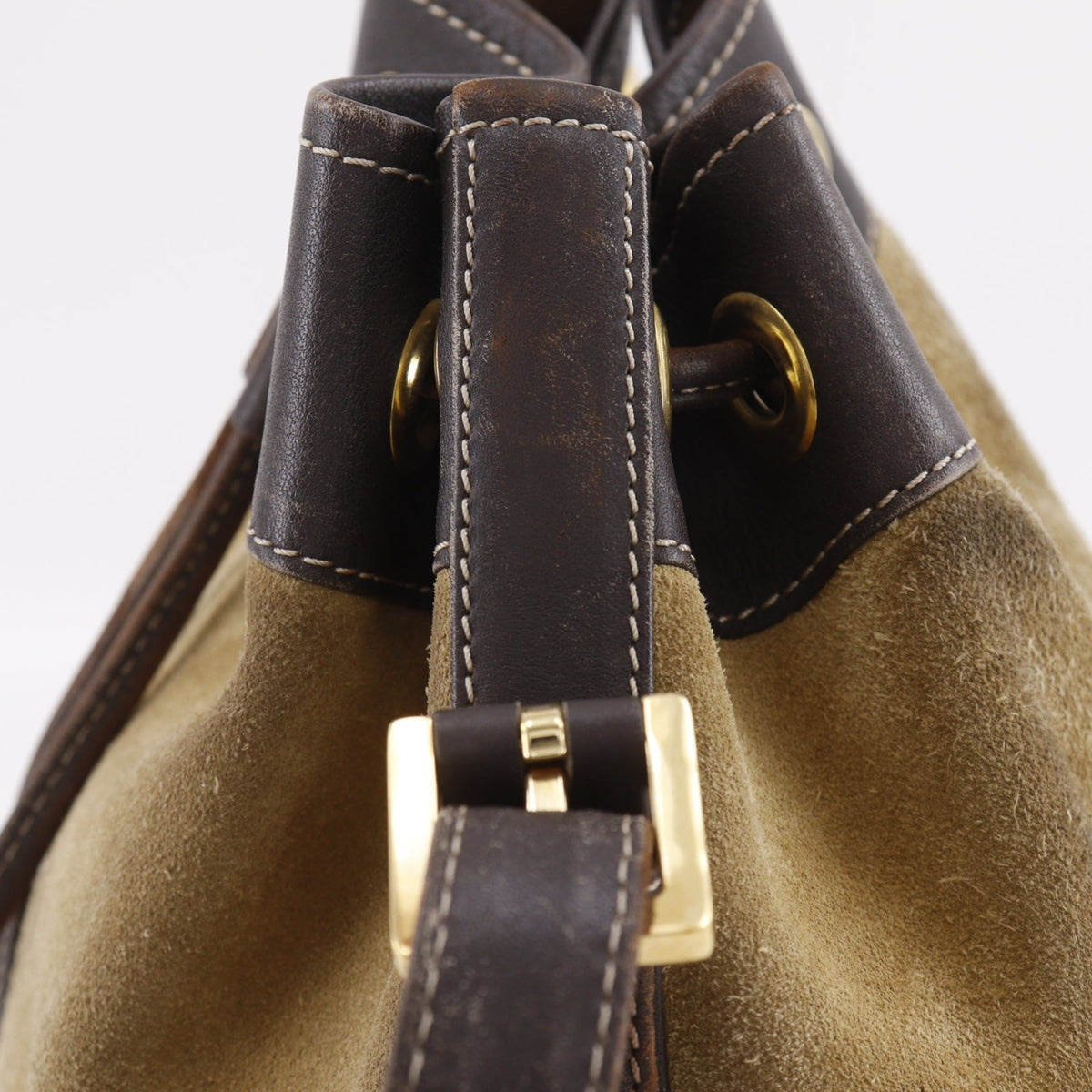 Loewe Beige Suede Leather Shoulder Bag (Pre-Owned)