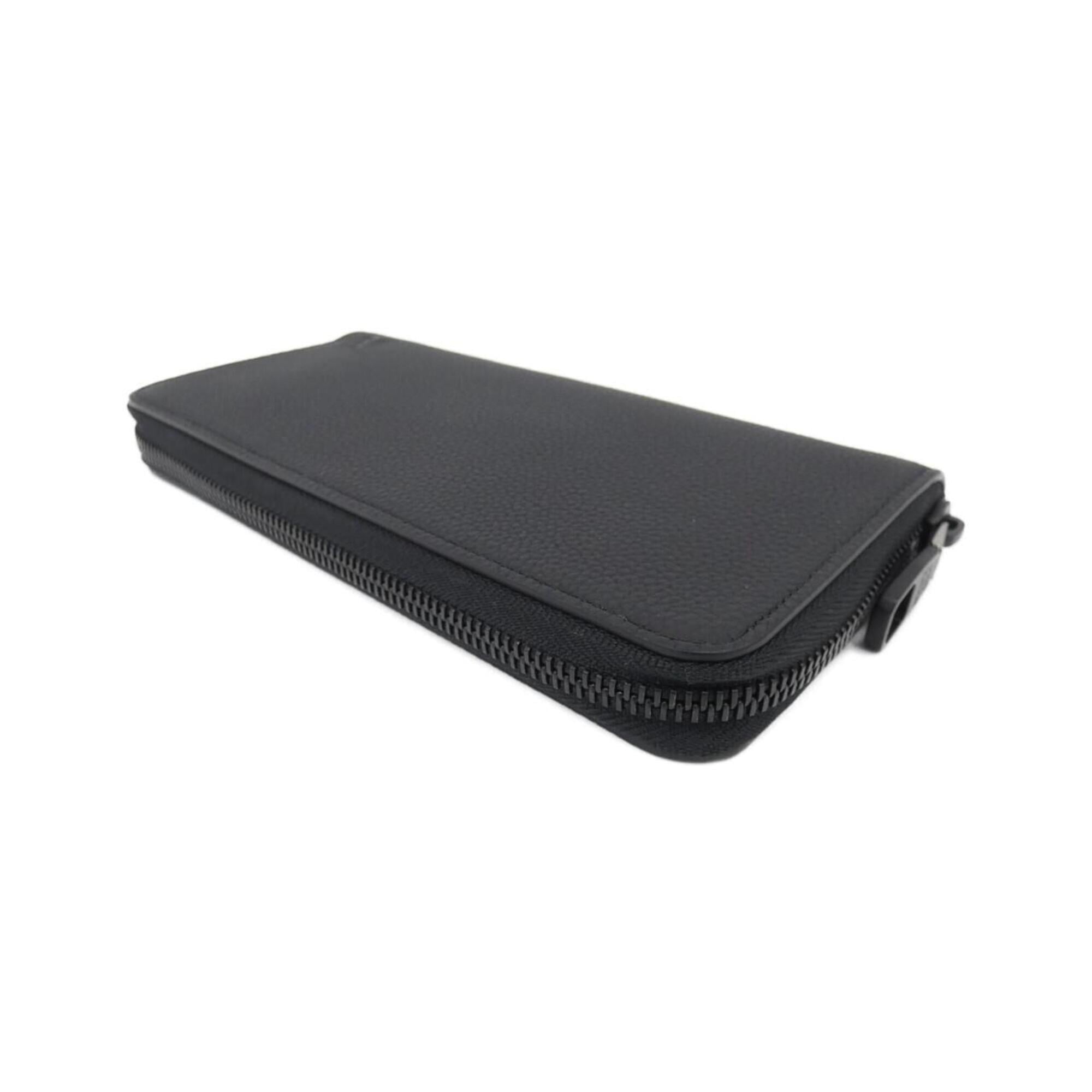 Louis Vuitton Black Leather Long Wallet (Bi-Fold) (Pre-Owned)