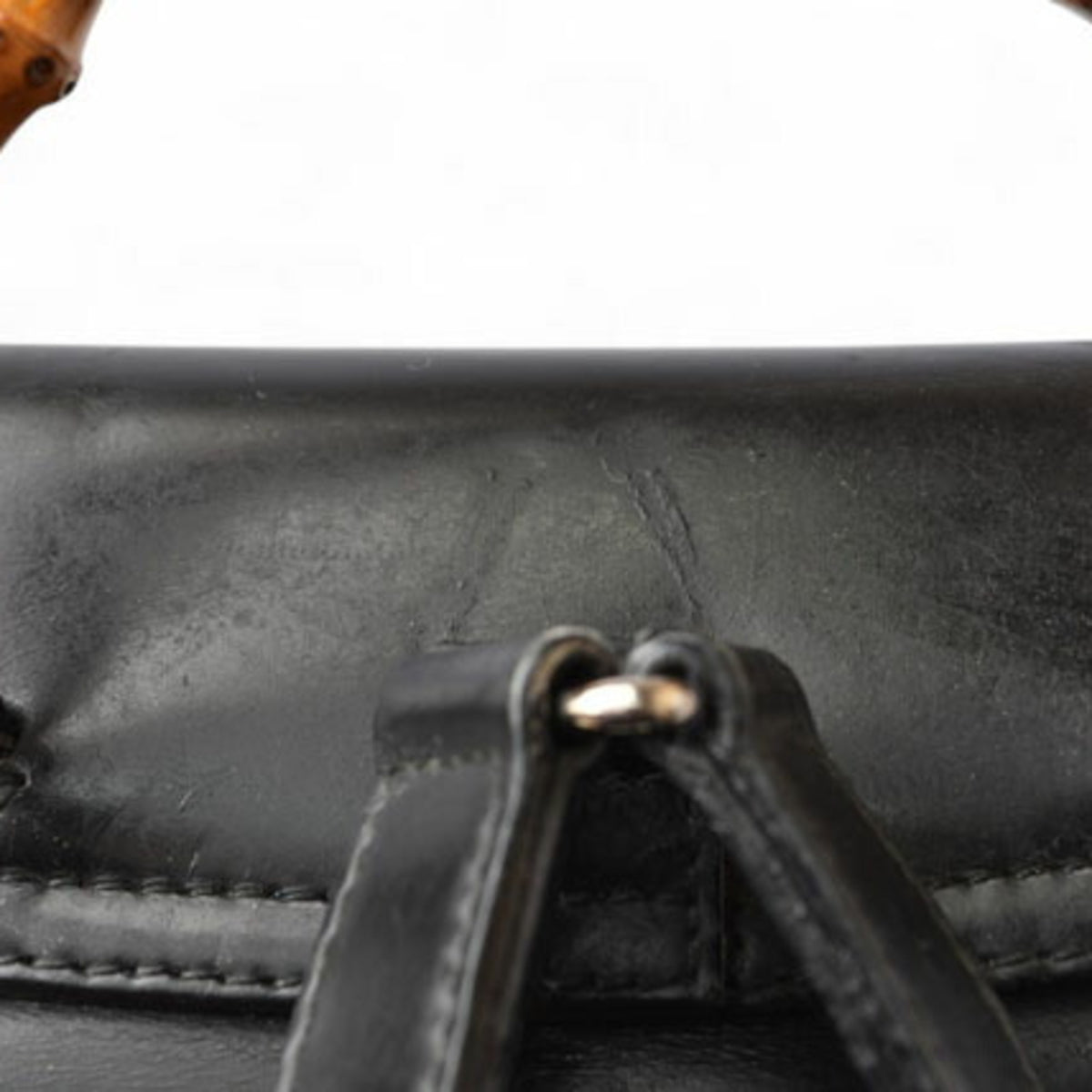 Gucci Black Leather Backpack (Pre-Owned)