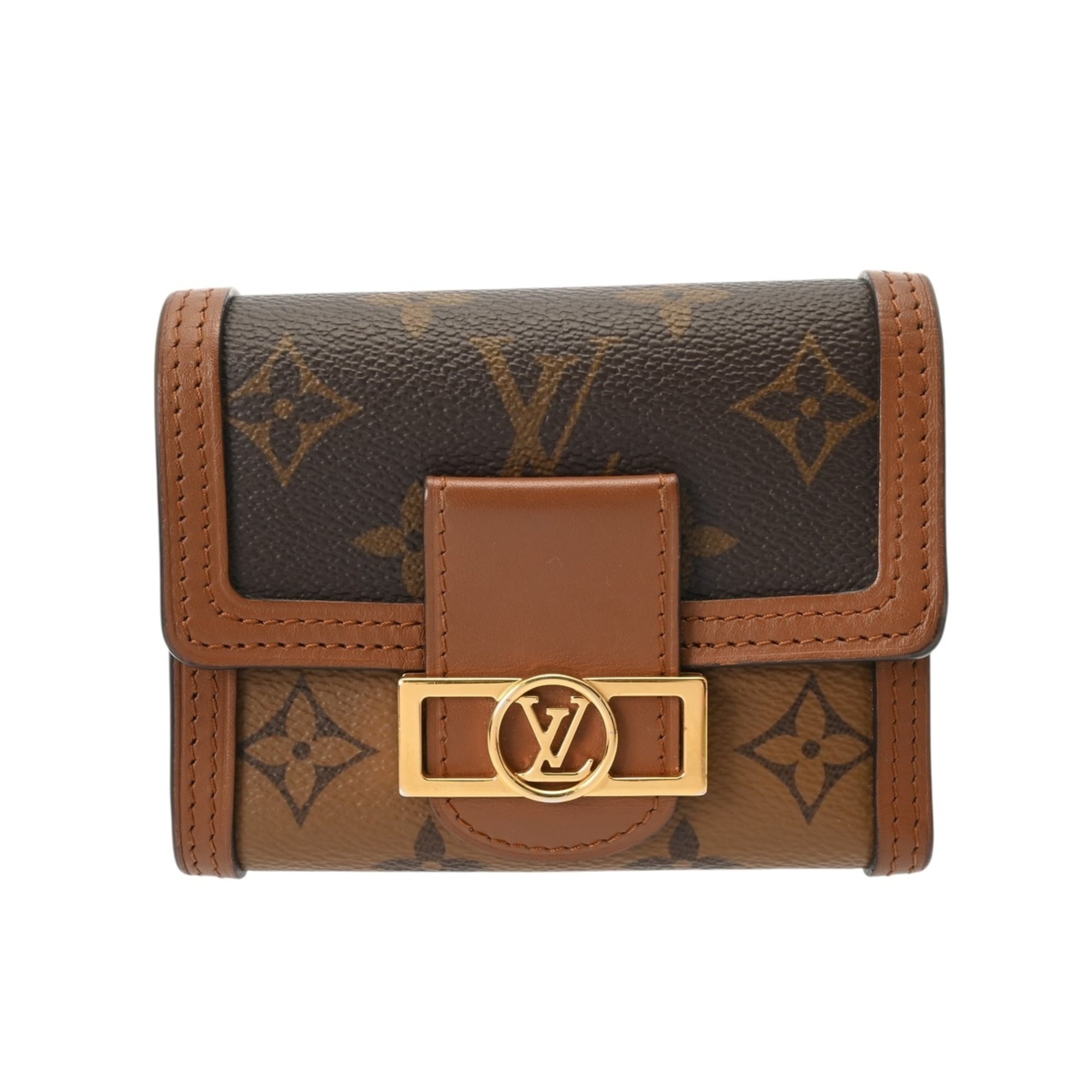 Louis Vuitton Brown Monogram Wallet (Tri-Fold) (Pre-Owned)