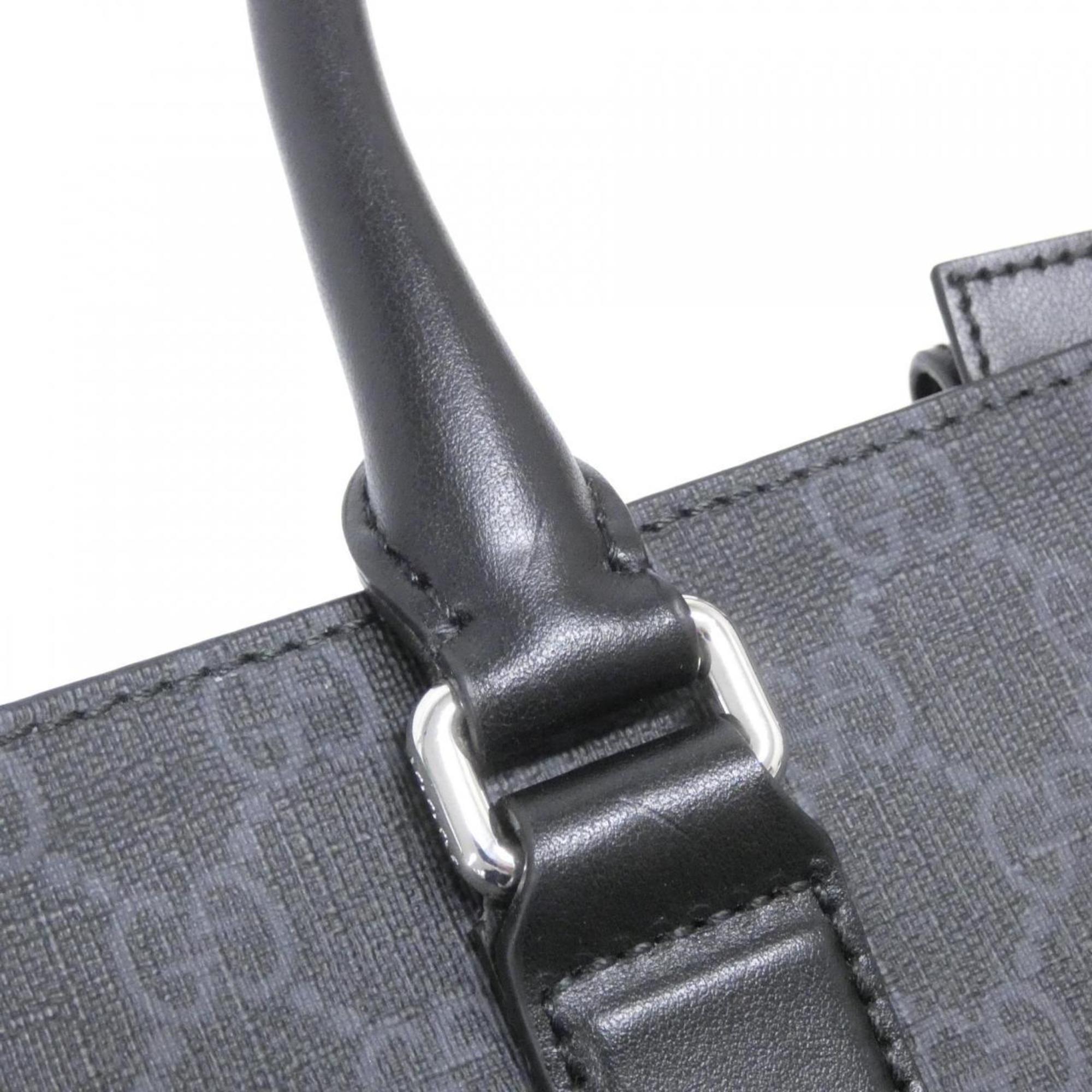 Gucci Black Gray Gg Supreme Handbag (Pre-Owned)