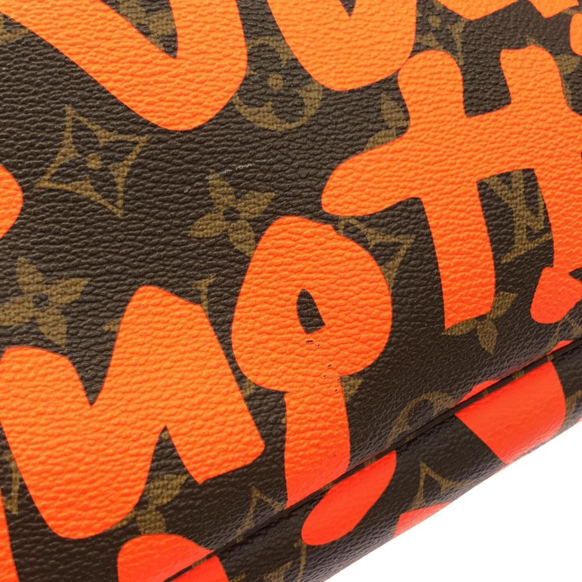 Louis Vuitton Monogram Graffiti Marron Orange Coated Canvas Handbag (Pre-Owned)