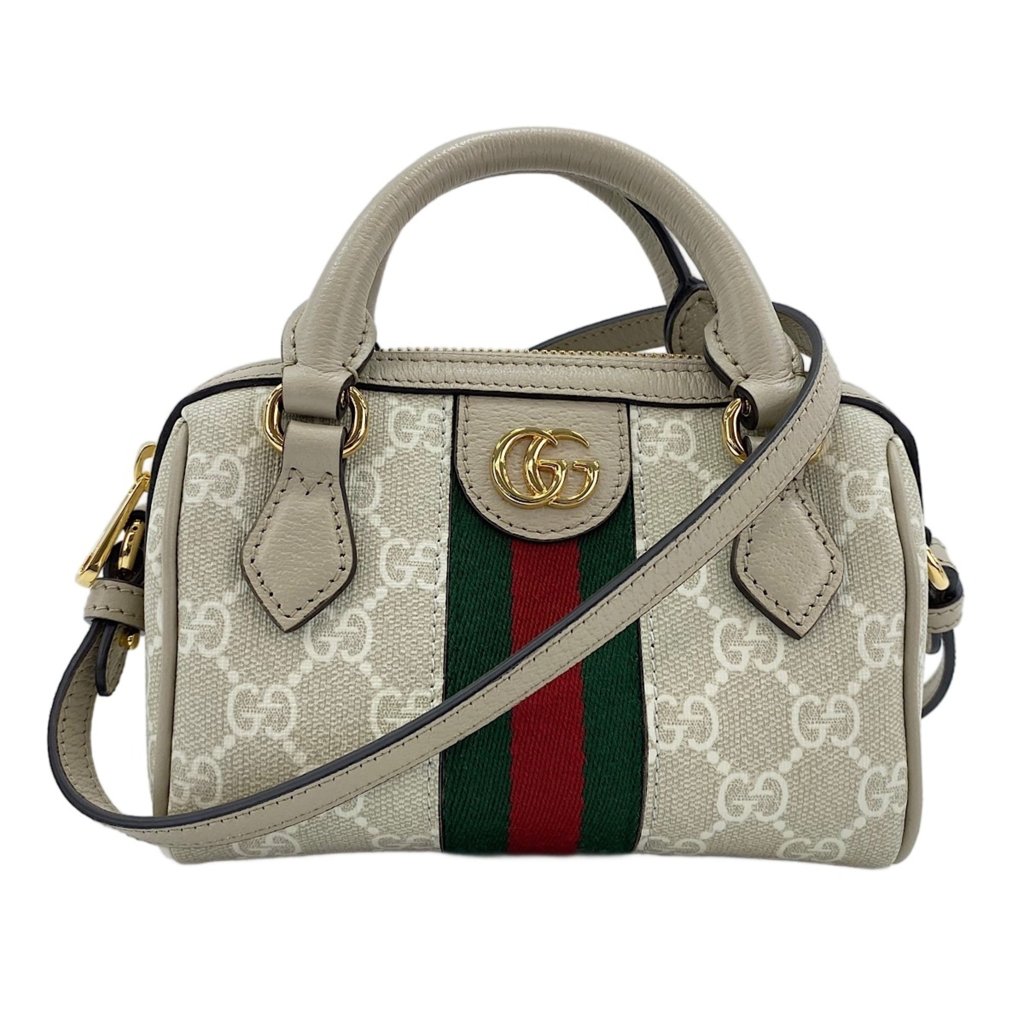 Gucci Sherry Line Beige Handbag (Pre-Owned)