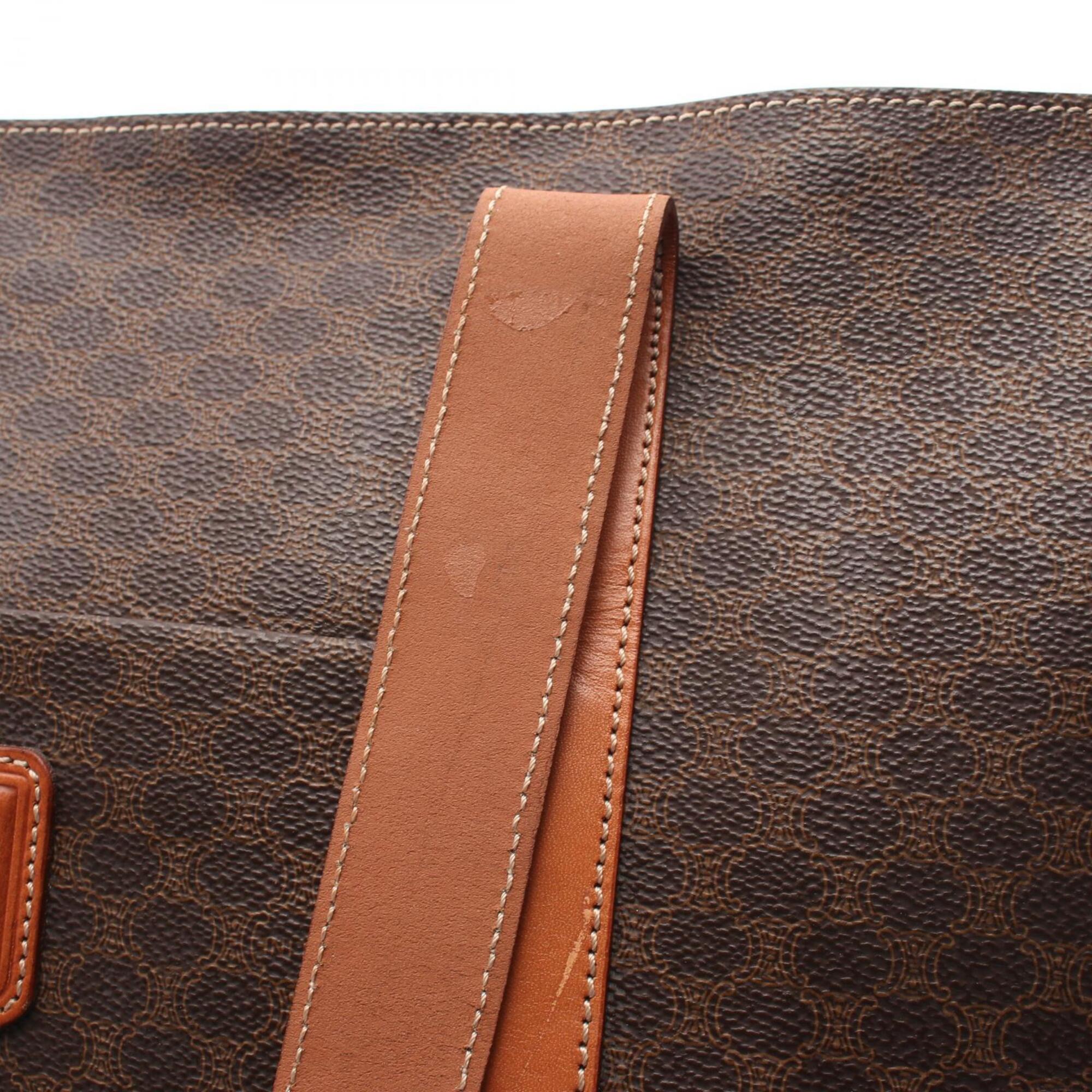 Celine Macadam Brown Coated Canvas Handbag Tote Bag (Pre-Owned)