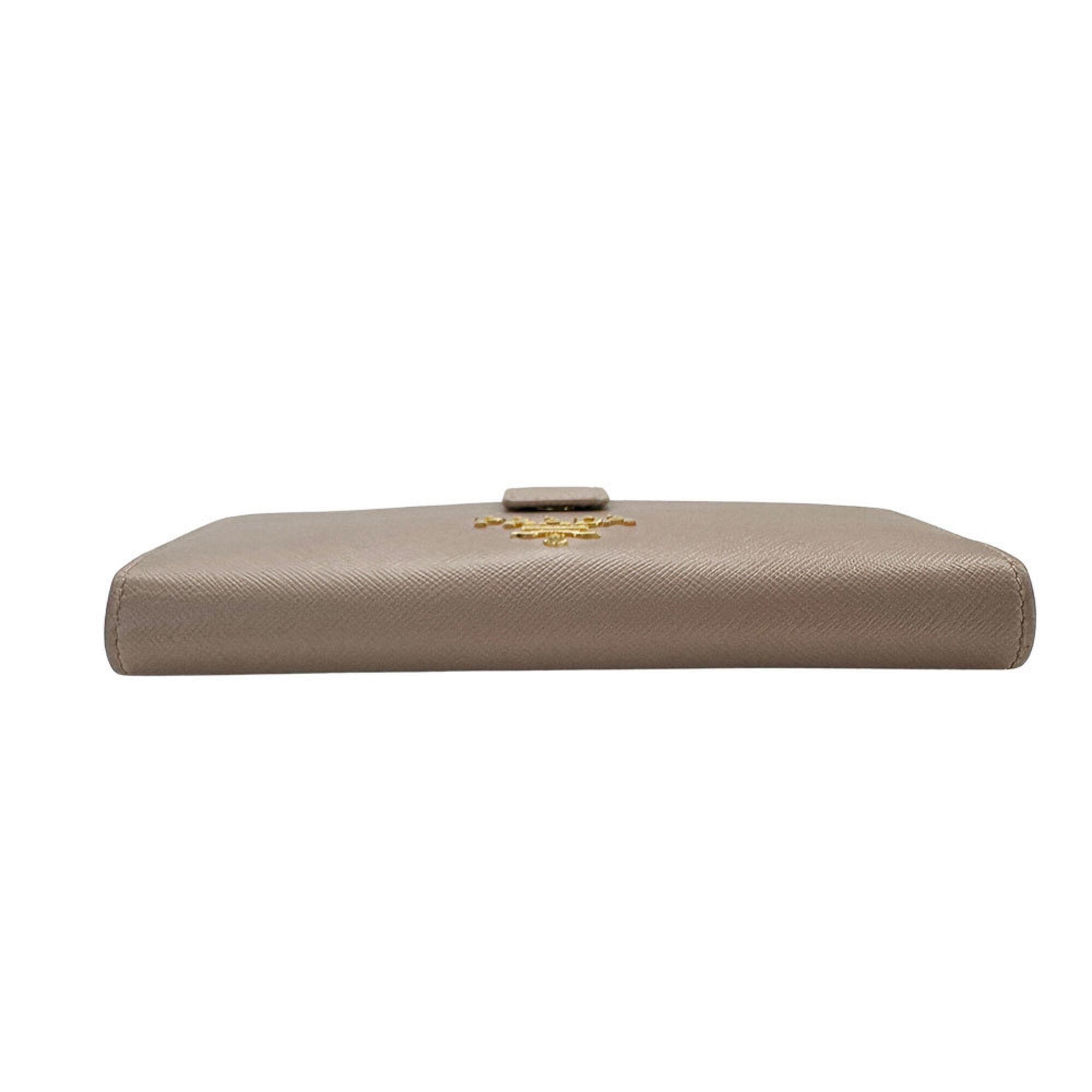 Prada Pink Saffiano Long Bill Wallet (Bi-Fold) (Pre-Owned)