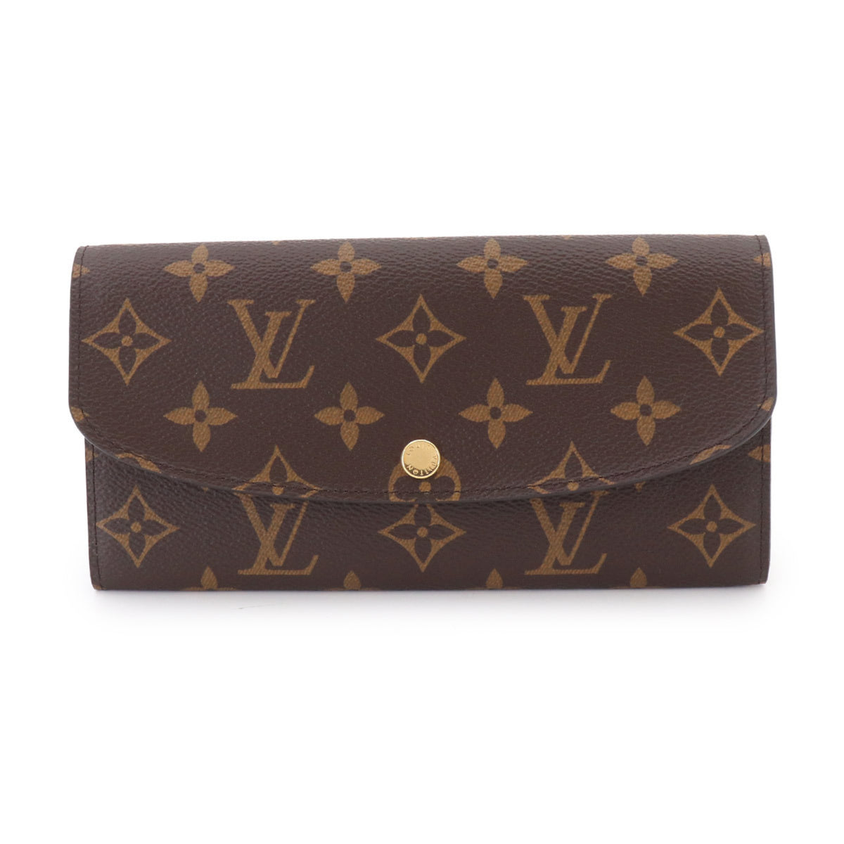 Louis Vuitton Brown Fuchsia Monogram Canvas Long Wallet (Bi-Fold) (Pre-Owned)