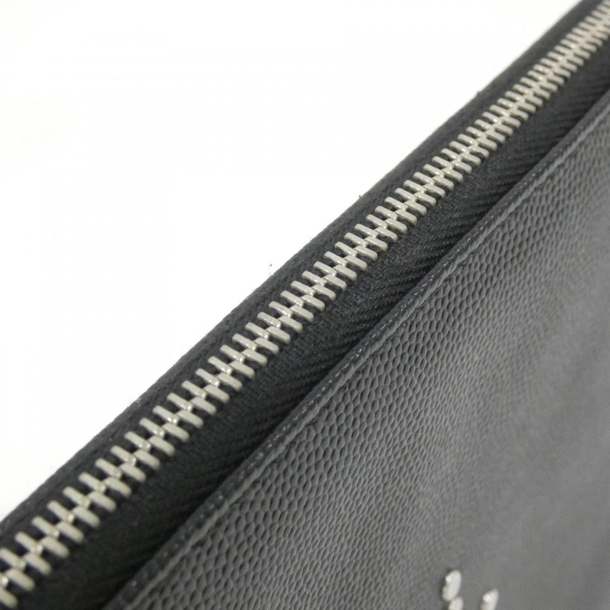 Chanel Black Grained Calfskin Handbag Pouch (Pre-Owned)