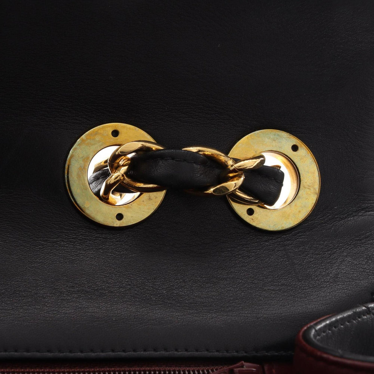 Chanel Black Leather Handbag Shoulder Bag (Pre-Owned)