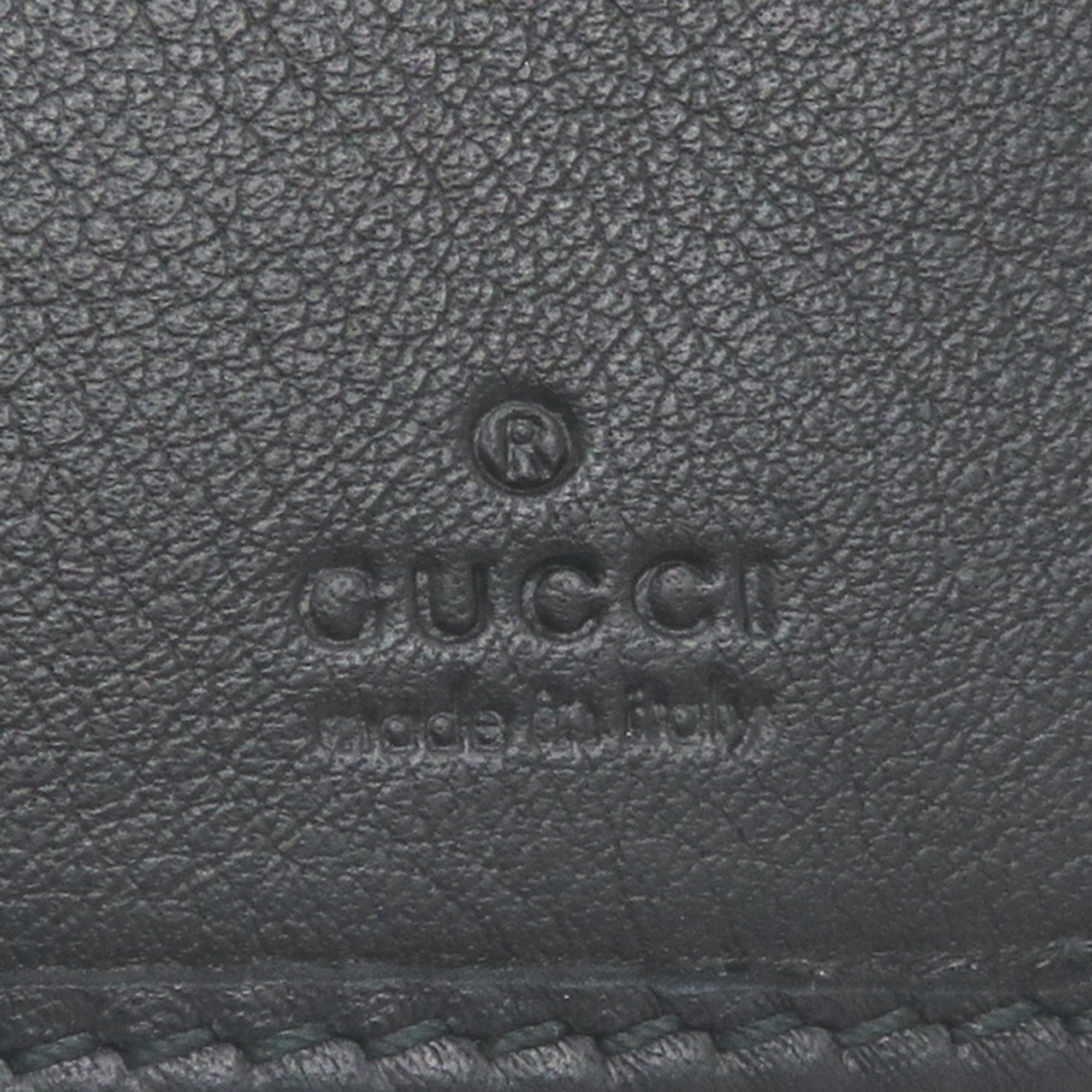 Gucci Black Leather Long Wallet (Bi-Fold) (Pre-Owned)