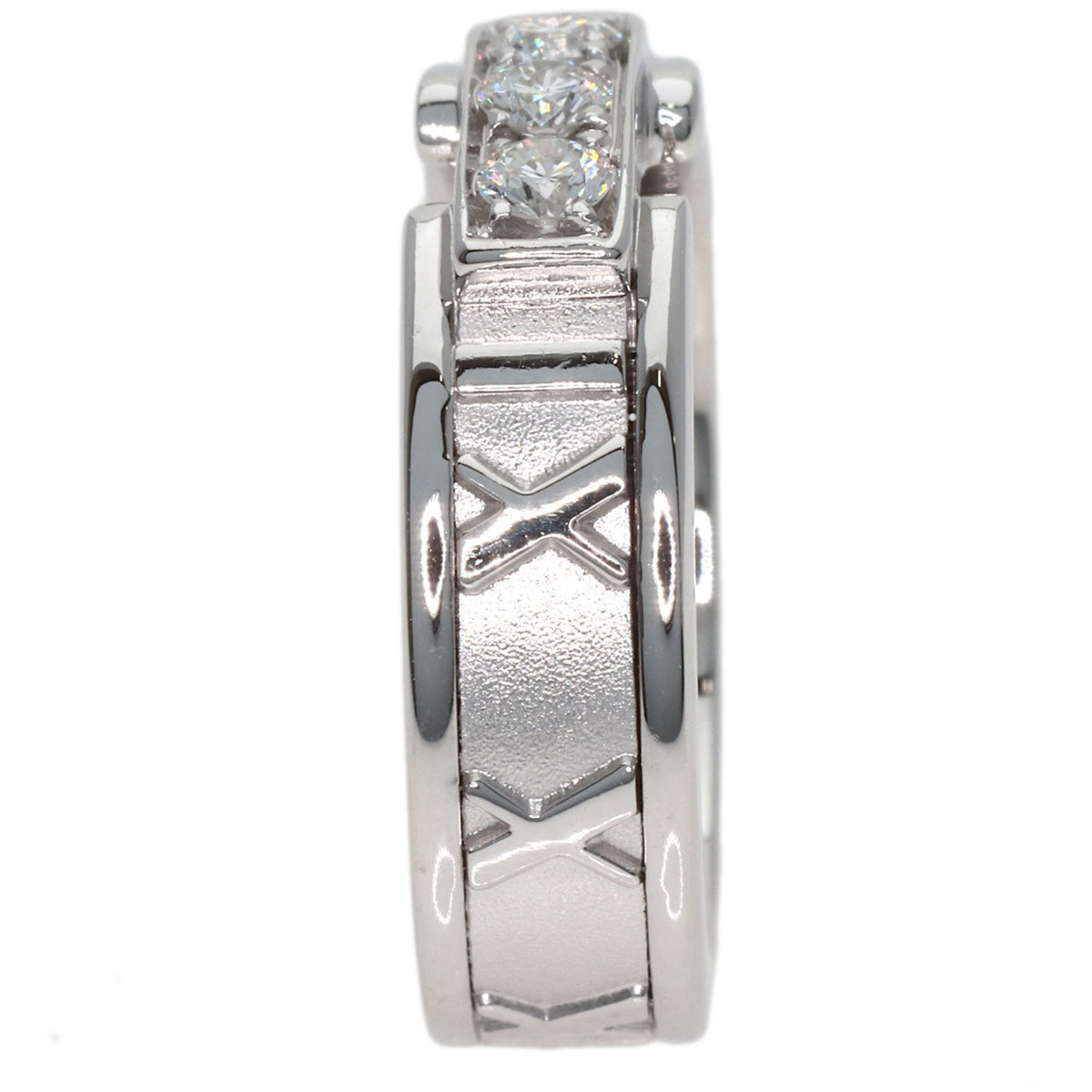 Tiffany Atlas White Gold (18K) Band Ring (Pre-Owned)