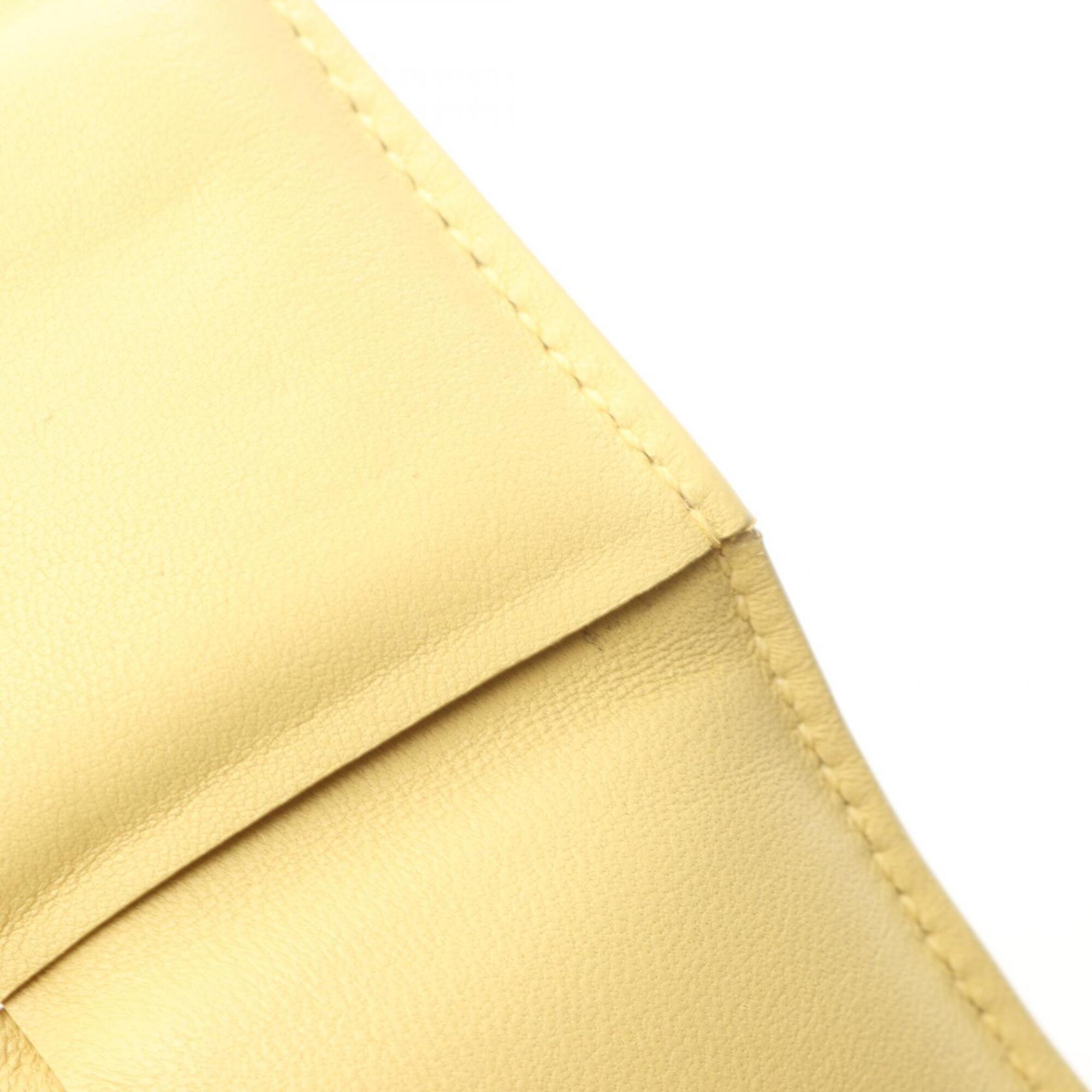 Bottega Veneta Yellow Leather Handbag Shoulder Bag (Pre-Owned)