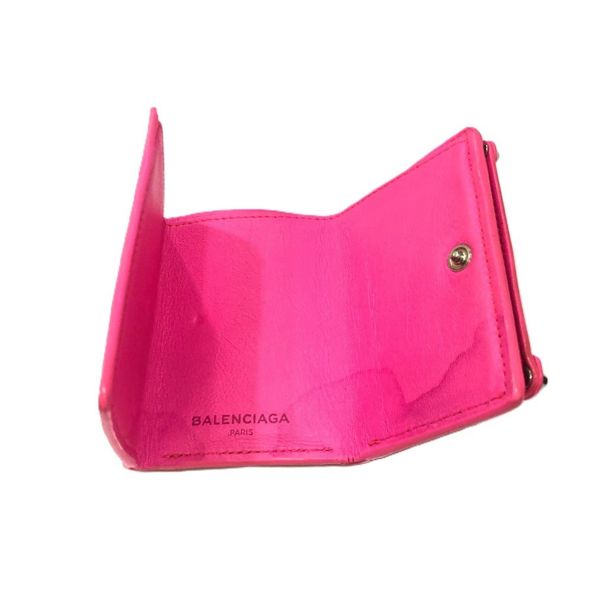 Balenciaga Pink Leather Wallet (Tri-Fold) (Pre-Owned)
