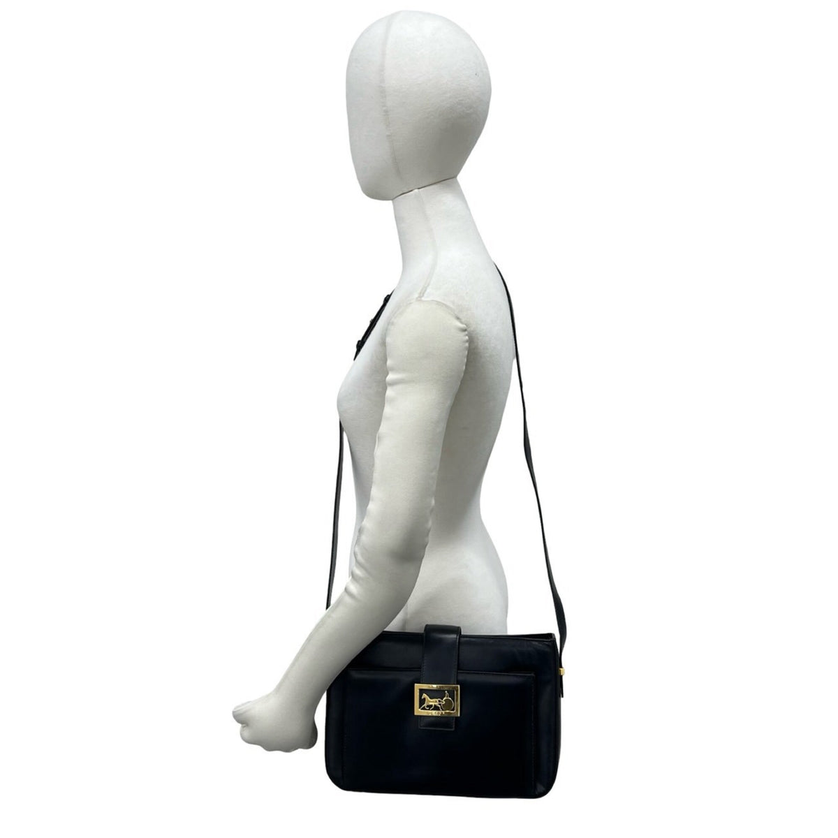 Celine Black Leather Crossbody Bag Pochette Shoulder Bag (Pre-Owned)