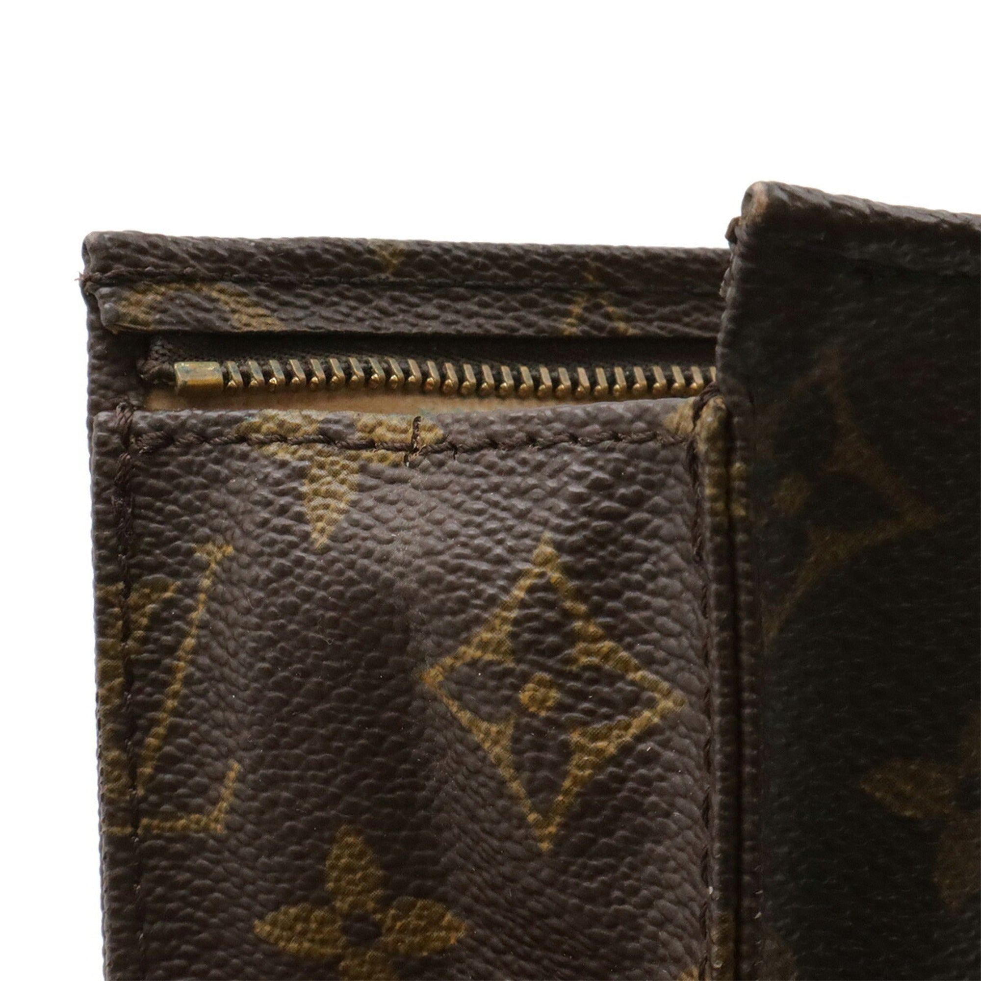Louis Vuitton Brown Monogram Canvas Handbag Pouch (Pre-Owned)
