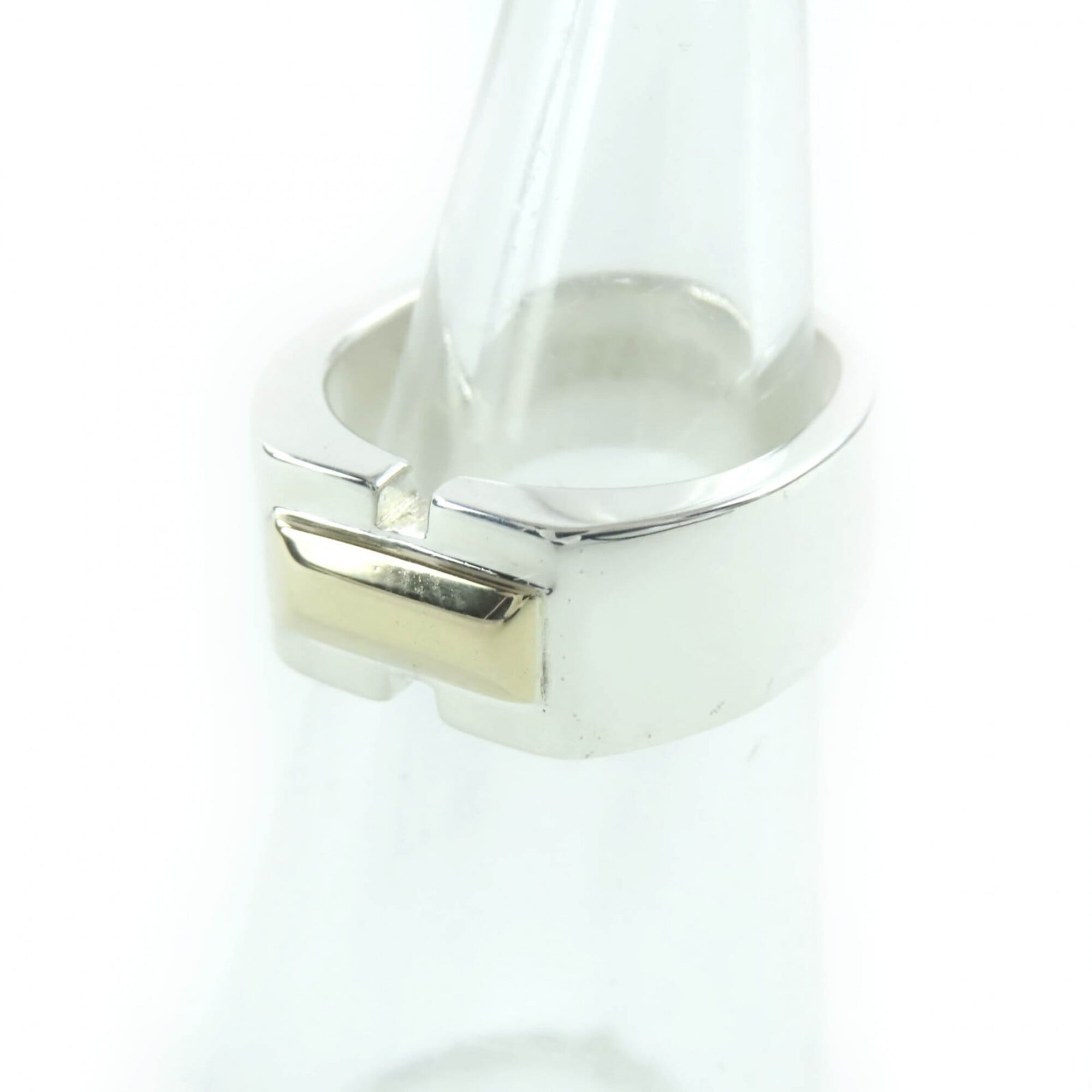 Hermes Gold Silver Silver 925 Band Ring (Pre-Owned)