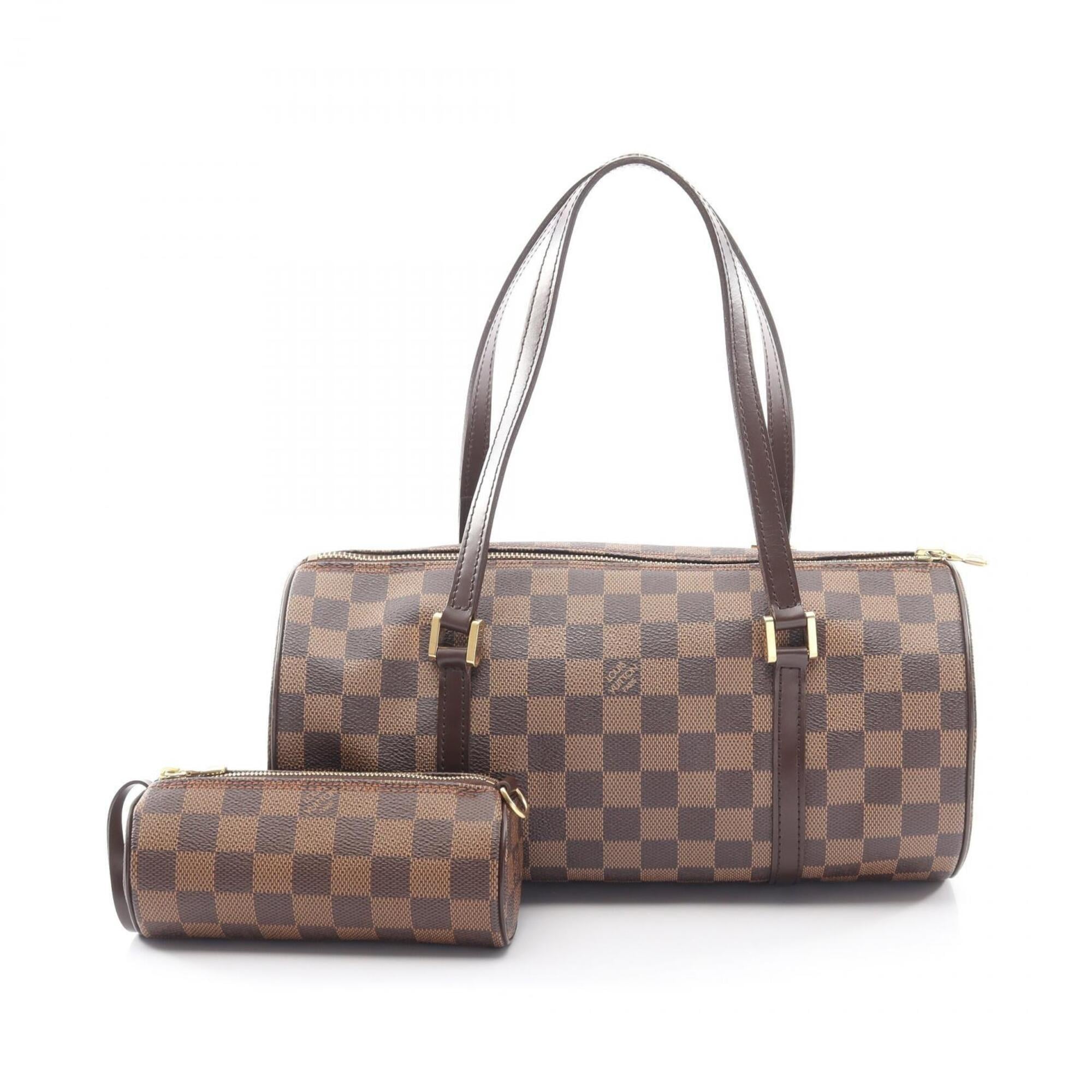 Louis Vuitton Damier Brown Ebene Coated Canvas Leather Handbag (Pre-Owned)