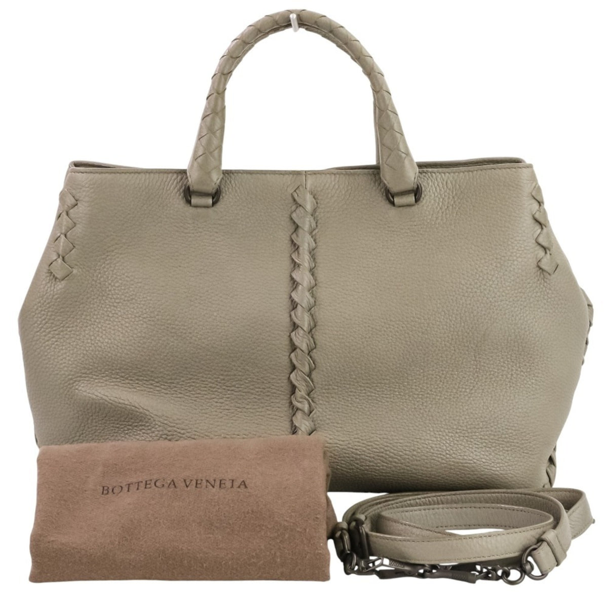 Bottega Veneta Gray Handbag (Pre-Owned)