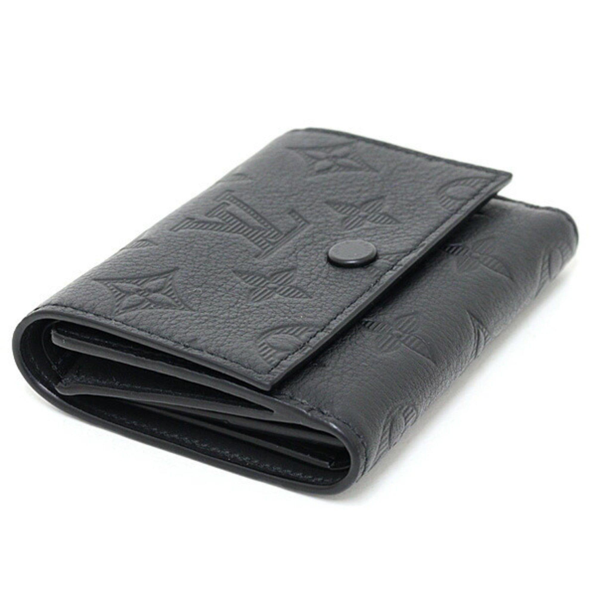 Louis Vuitton Monogram Shadow Black Monogram Shadow Wallet (Tri-Fold) (Pre-Owned)