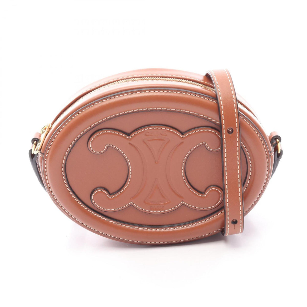 Celine Brown Leather Handbag Shoulder Bag (Pre-Owned)