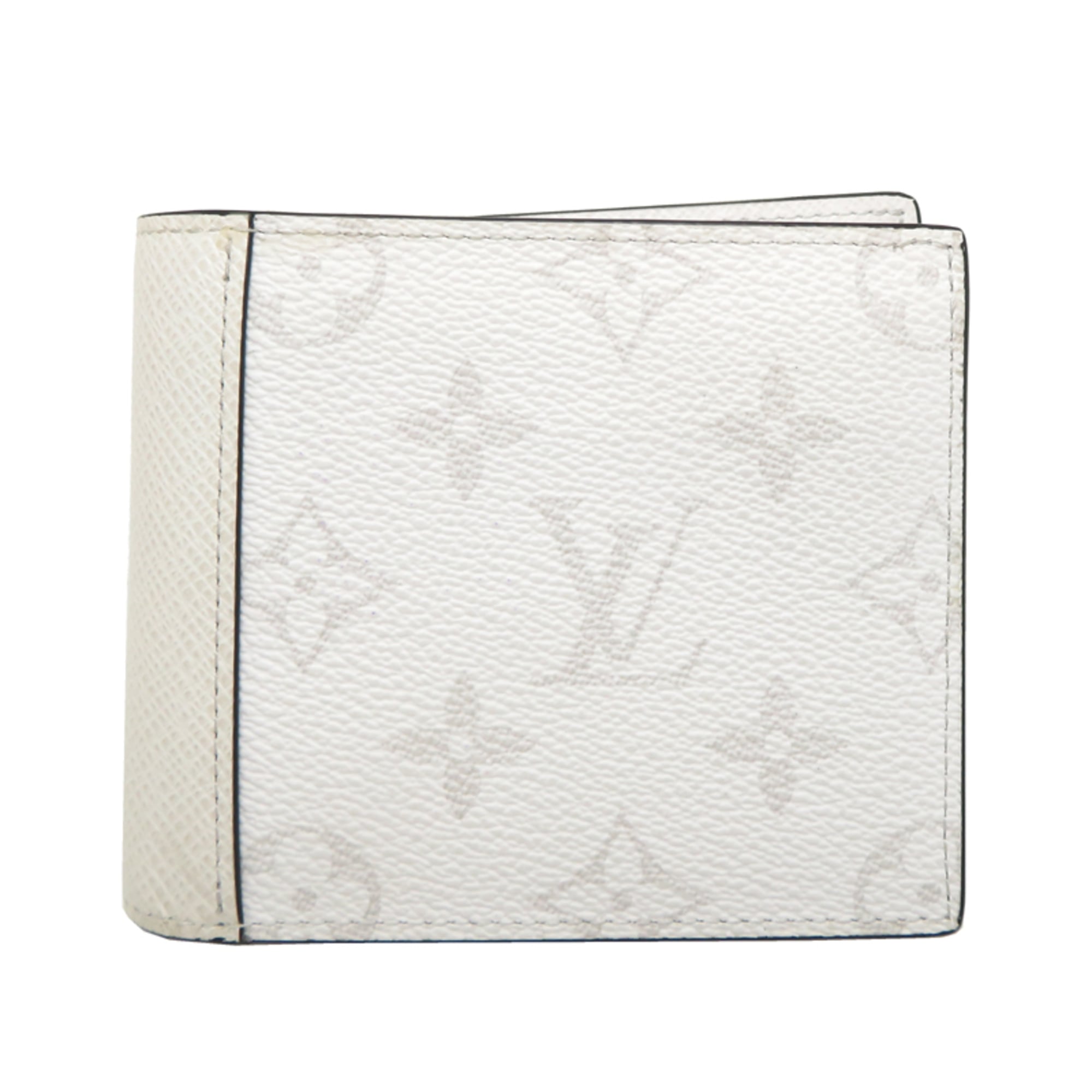 Louis Vuitton White Taigarama Wallet (Bi-Fold) (Pre-Owned)