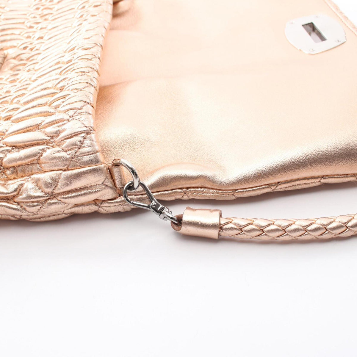 Miu Miu Gold Leather Handbag Shoulder Bag (Pre-Owned)