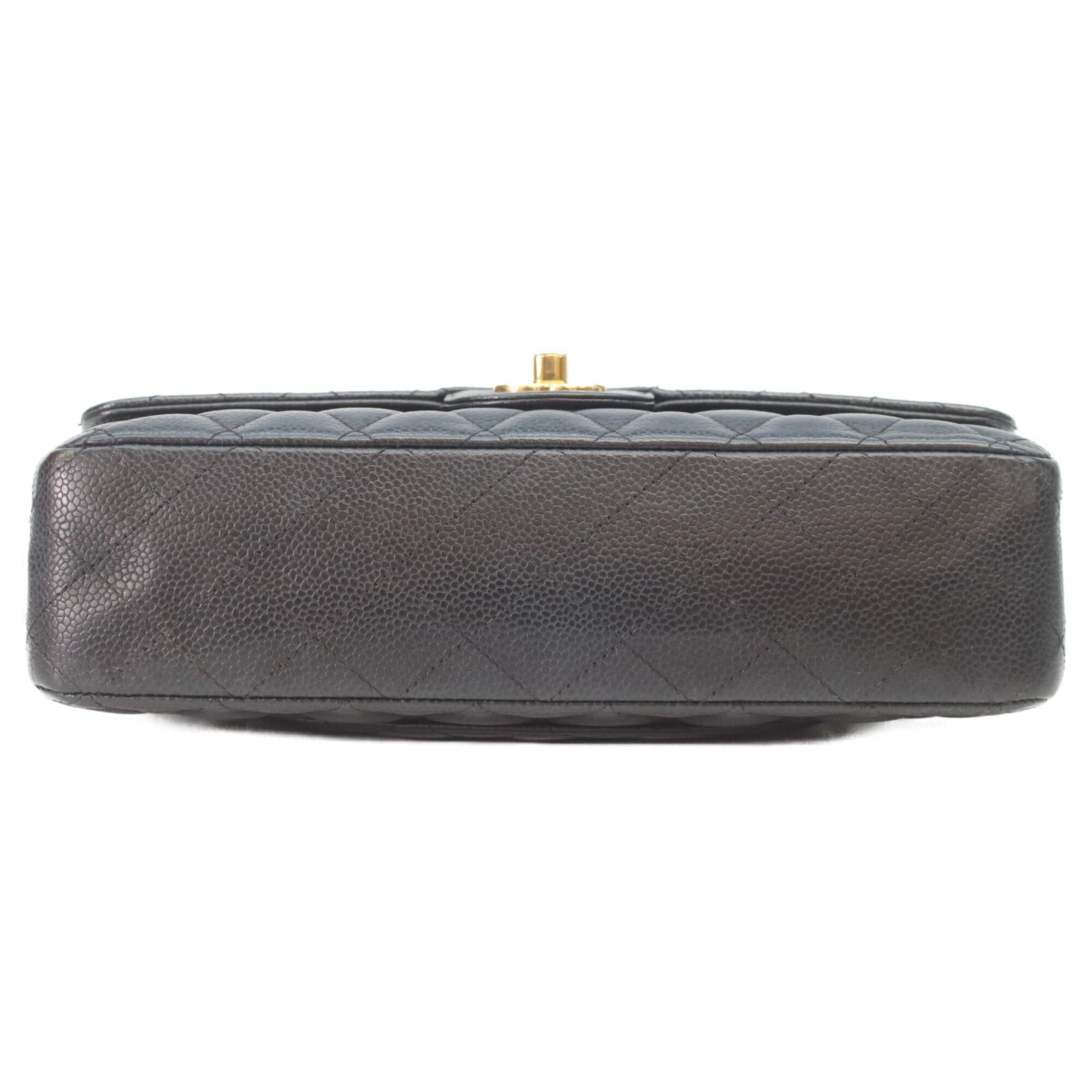 Chanel Black Grained Calfskin Shoulder Bag (Pre-Owned)