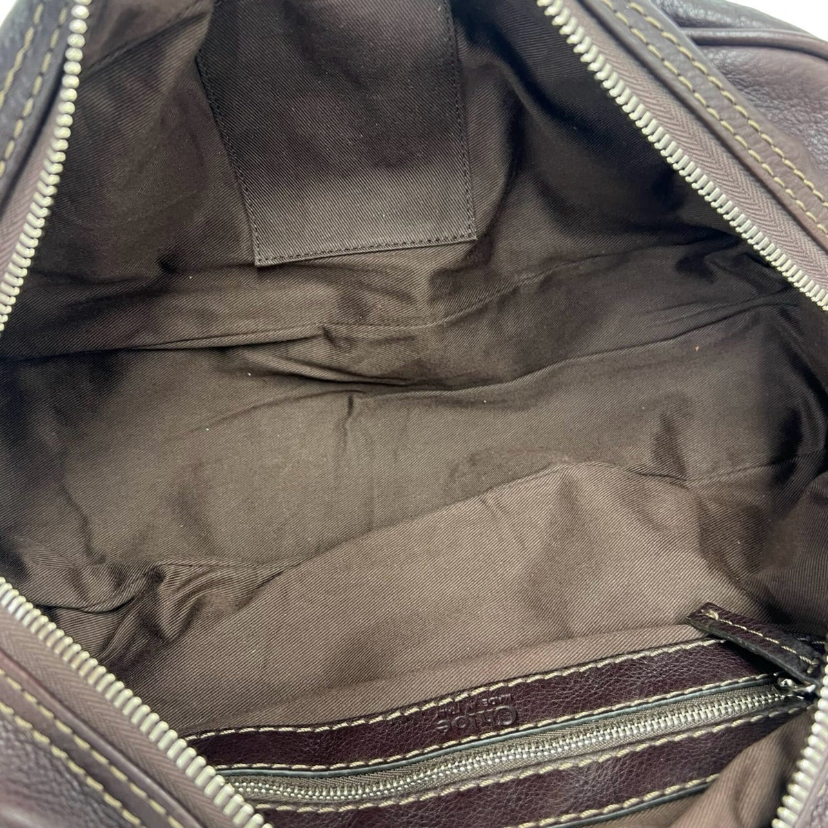 Chloé Brown Leather Boston Bag Handbag (Pre-Owned)