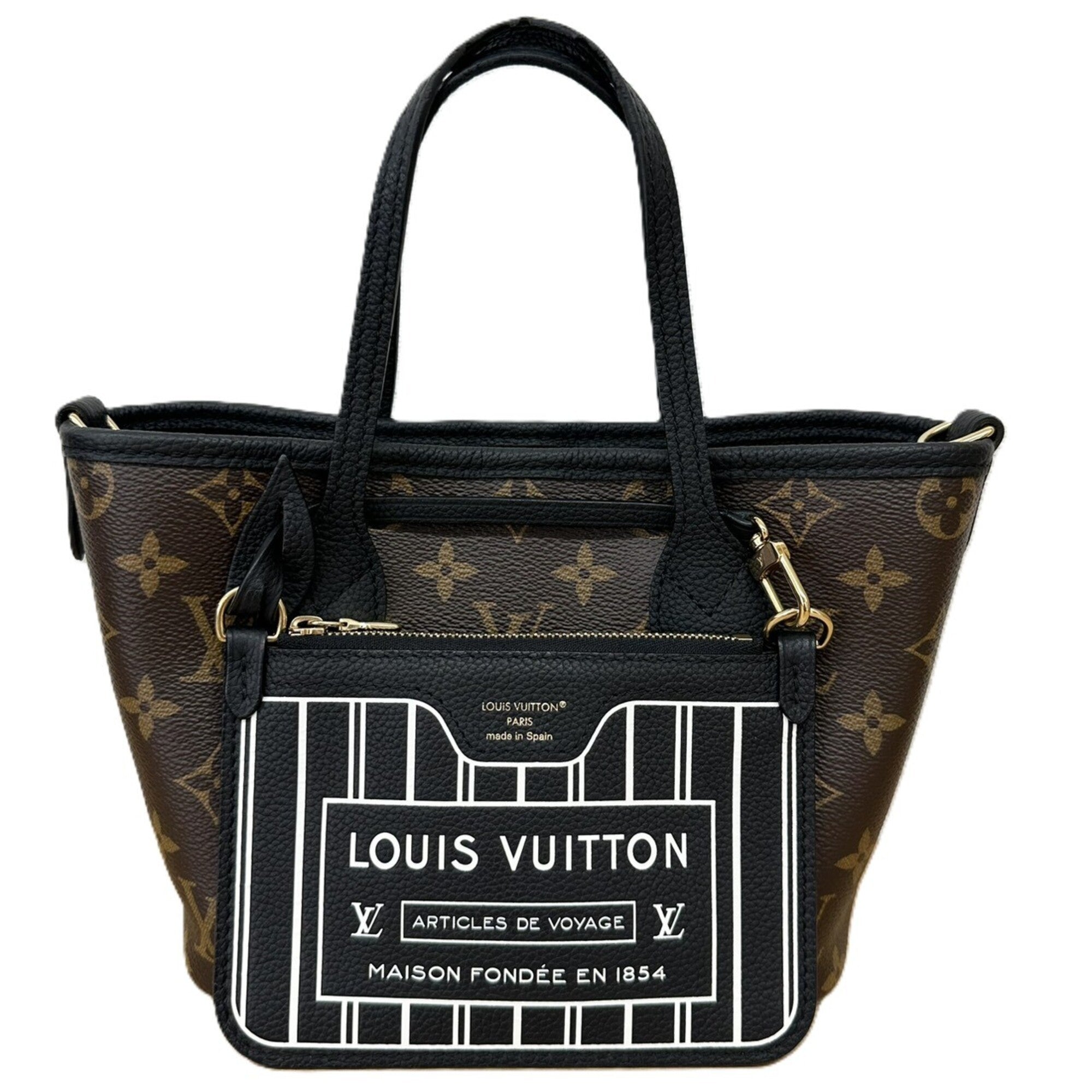 Louis Vuitton Monogram Brown Leather Tote Bag (Pre-Owned)