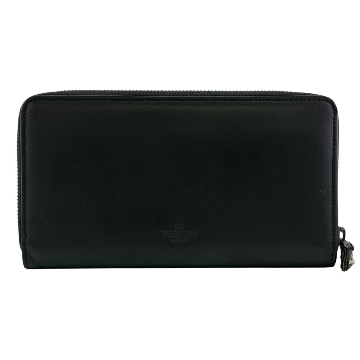 Valentino Garavani Black Leather Long Wallet (Bi-Fold) (Pre-Owned)