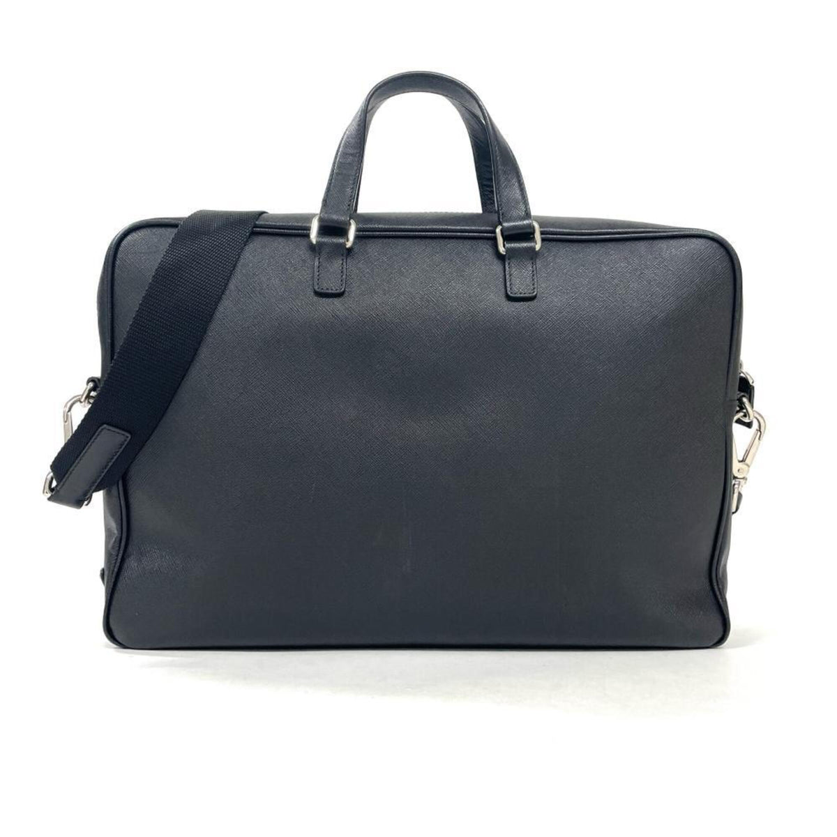 Prada Black Leather Briefcase (Pre-Owned)