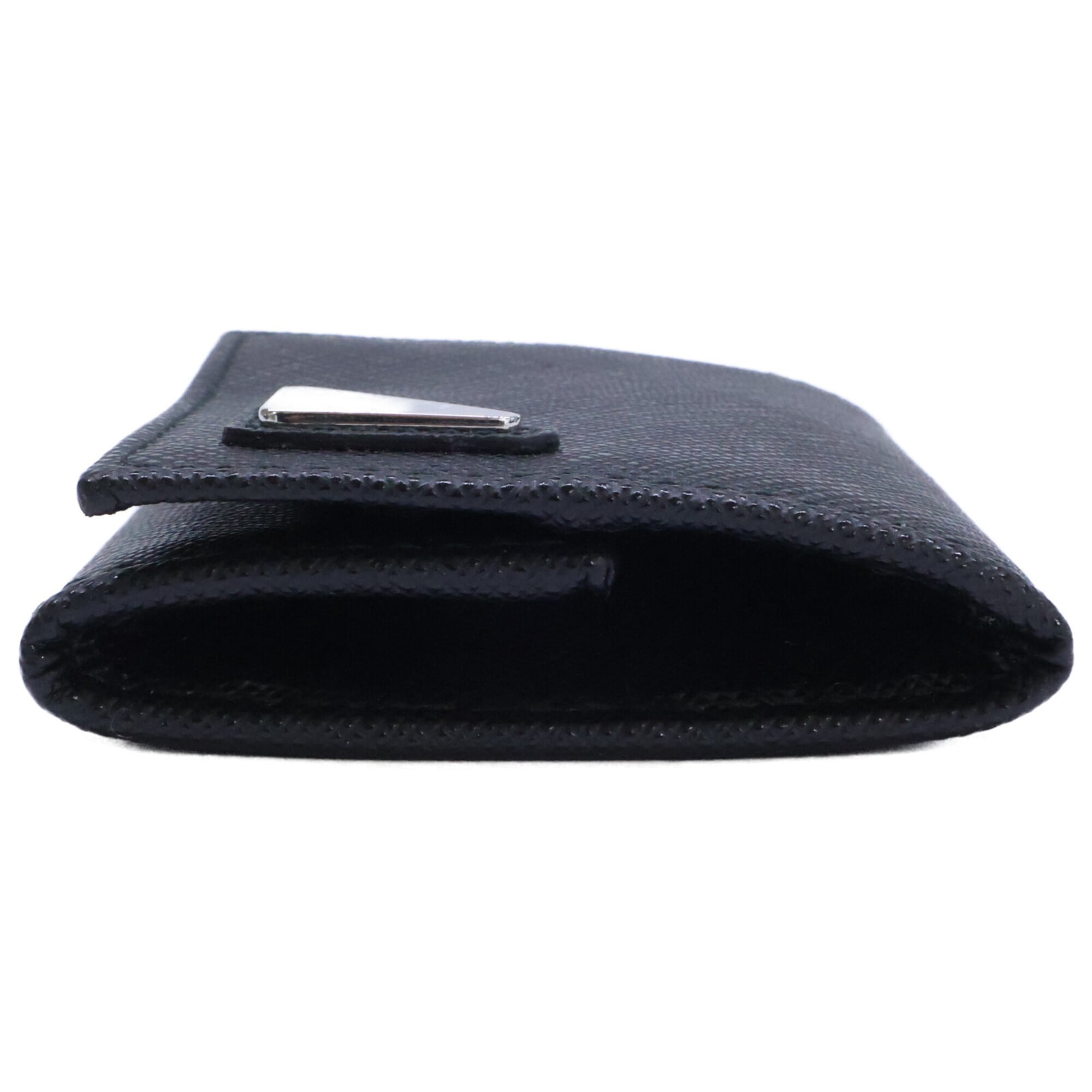 Prada Black Leather Coin Purse/Coin Case (Pre-Owned)
