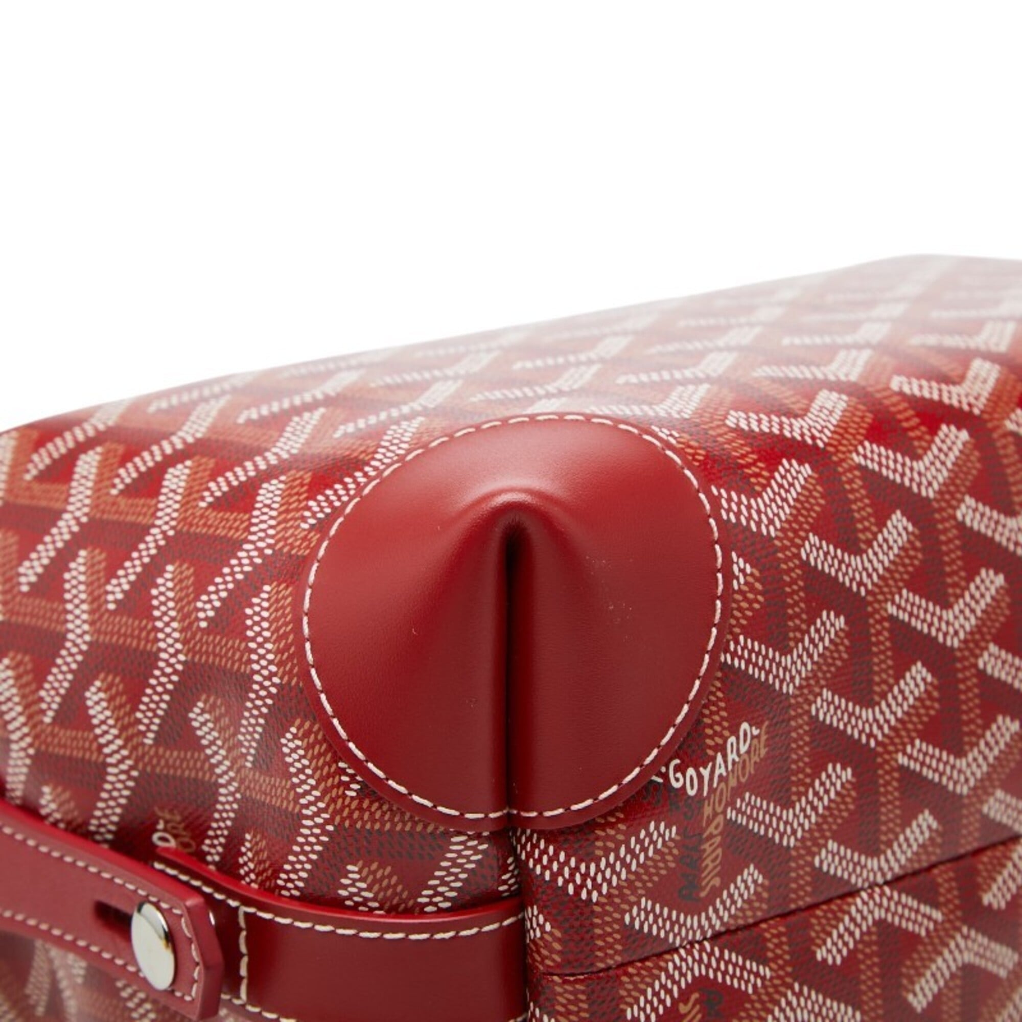 Goyard Red Color Pvc Leather Handbag (Pre-Owned)