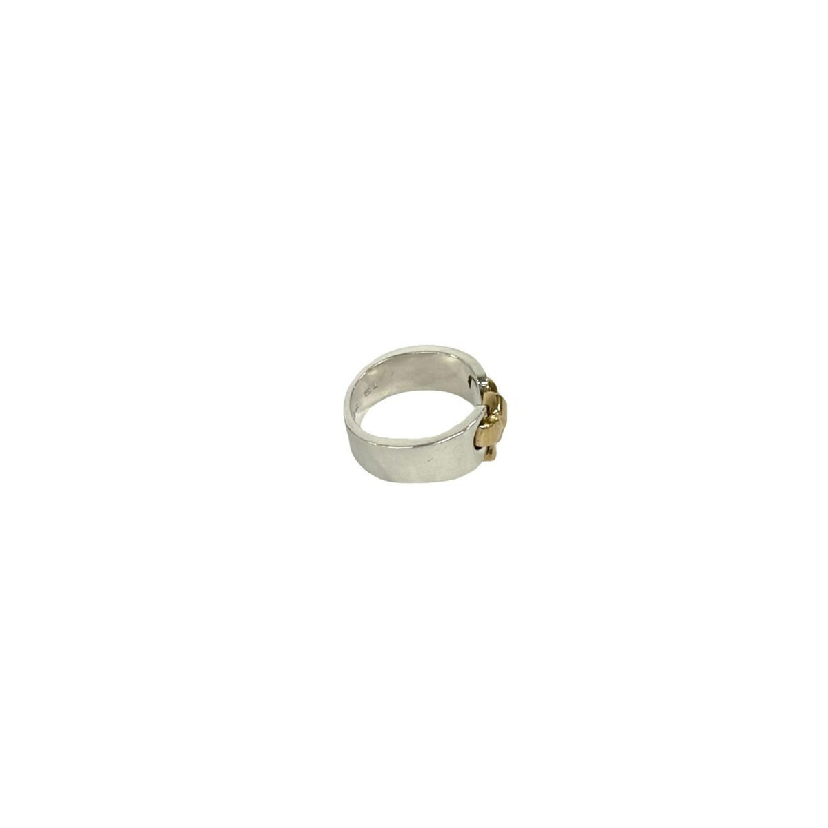 Hermes Gold Silver Yellow Gold (18K) Silver 925 Band Ring (Pre-Owned)